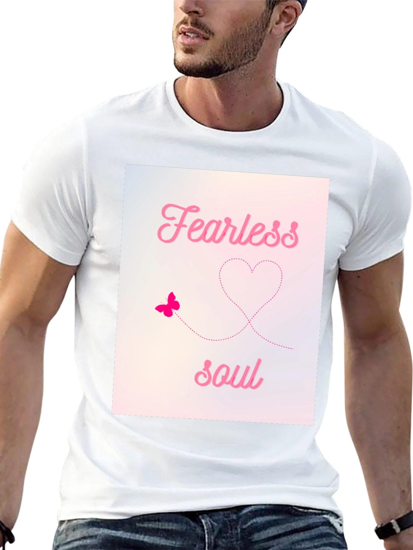 Fearless Soul Graphic Tee - Black Cotton T-Shirt