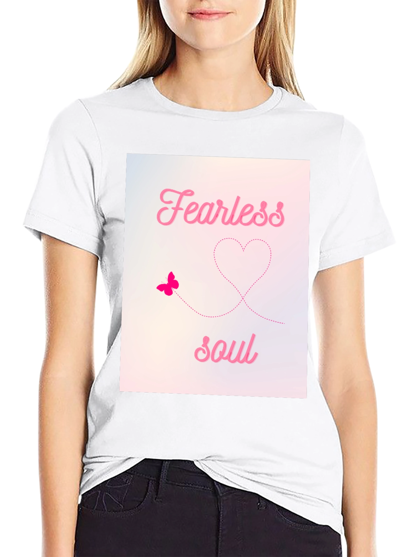 Fearless Soul Graphic Tee - Black Cotton T-Shirt