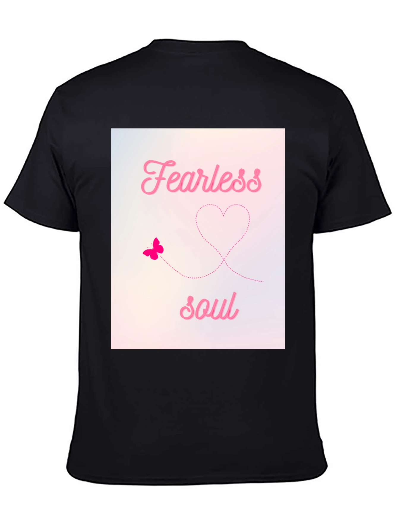 Fearless Soul Graphic Tee - Black Cotton T-Shirt