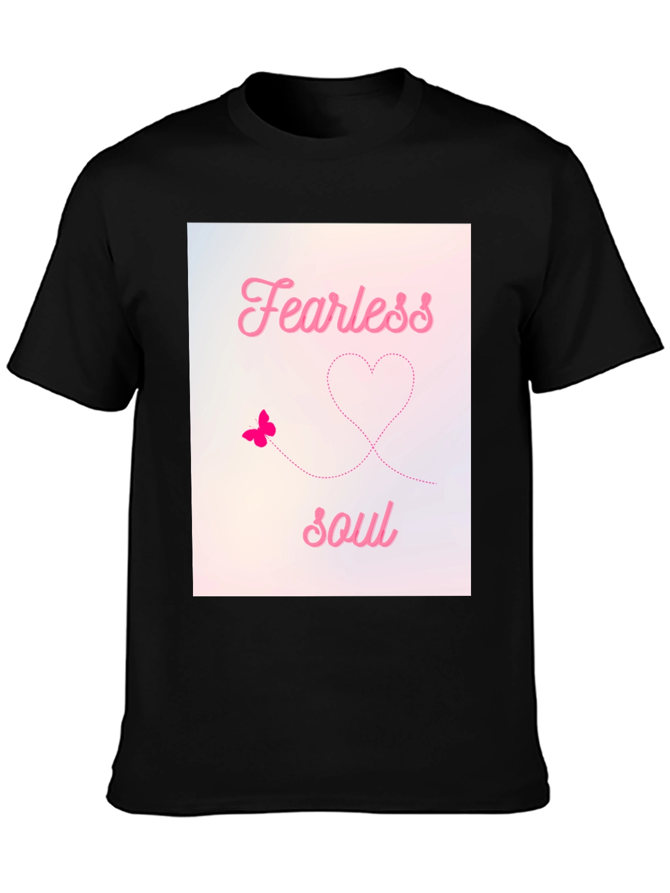 Fearless Soul Graphic Tee - Black Cotton T-Shirt