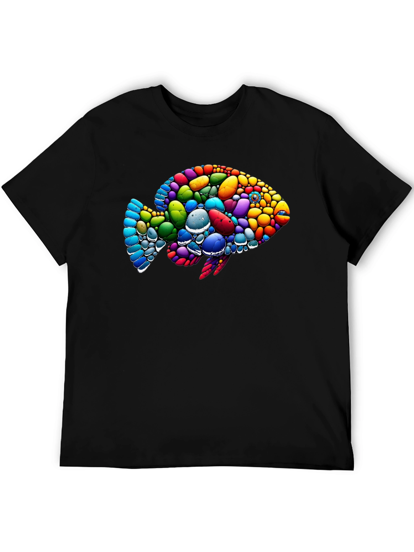 Colorful Fish Graphic T-Shirt
