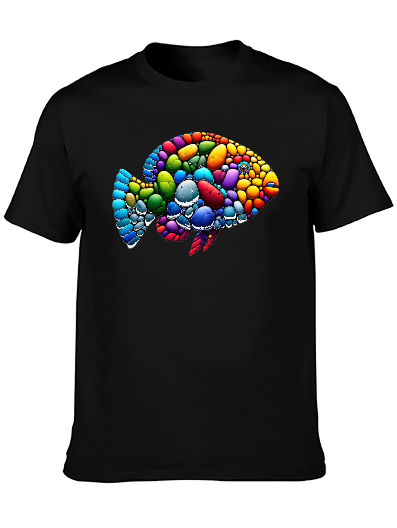 Colorful Fish Graphic T-Shirt