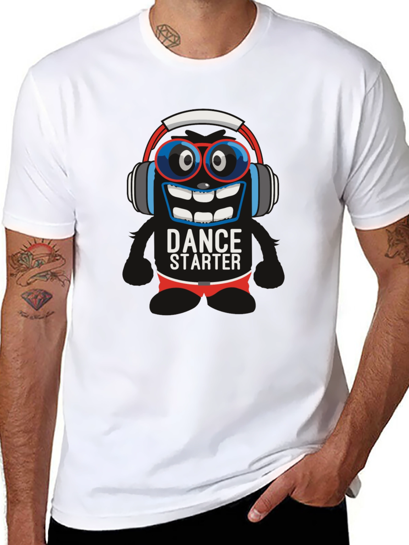 Dance Starter Graphic Tee - Black Cotton T-Shirt