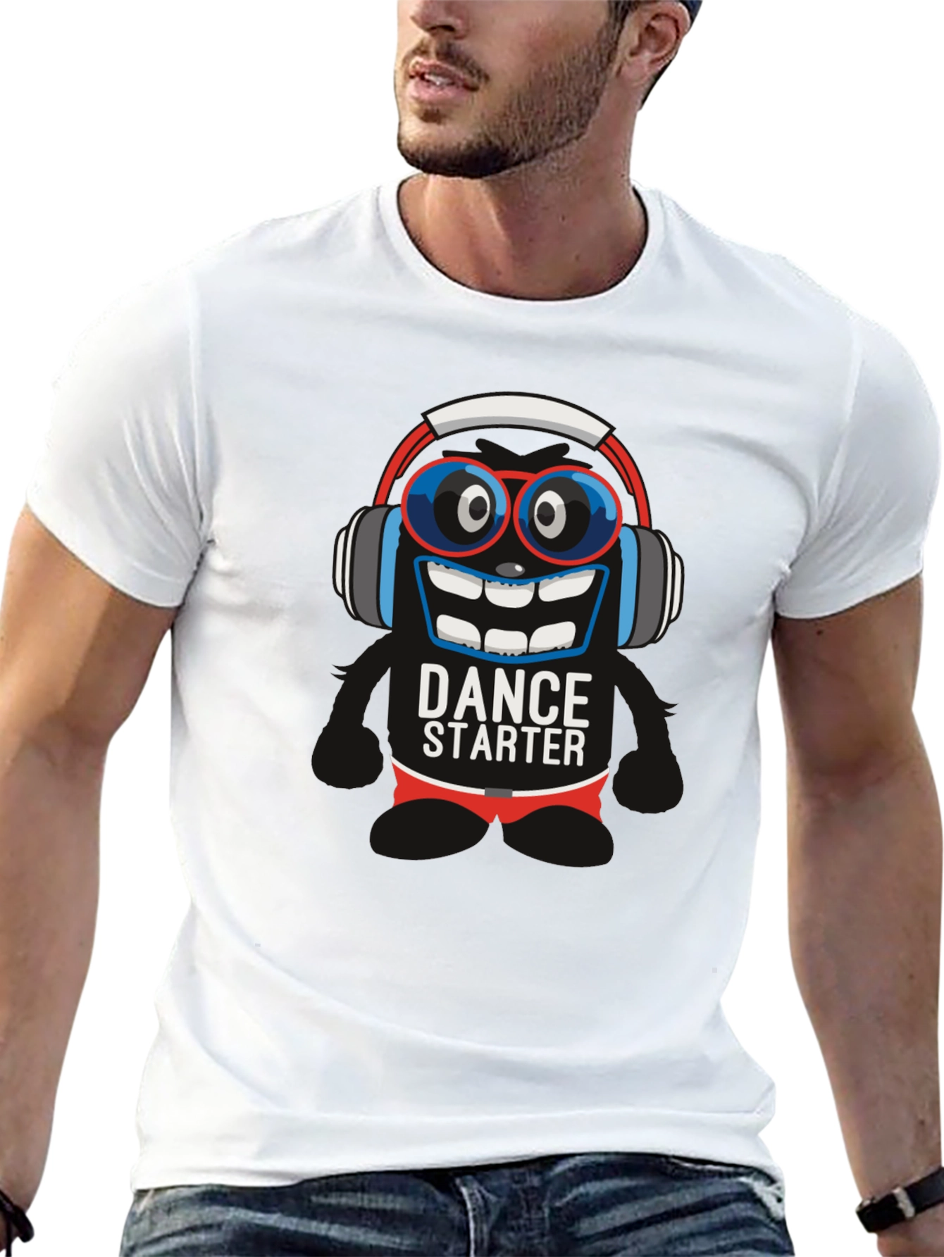 Dance Starter Graphic Tee - Black Cotton T-Shirt