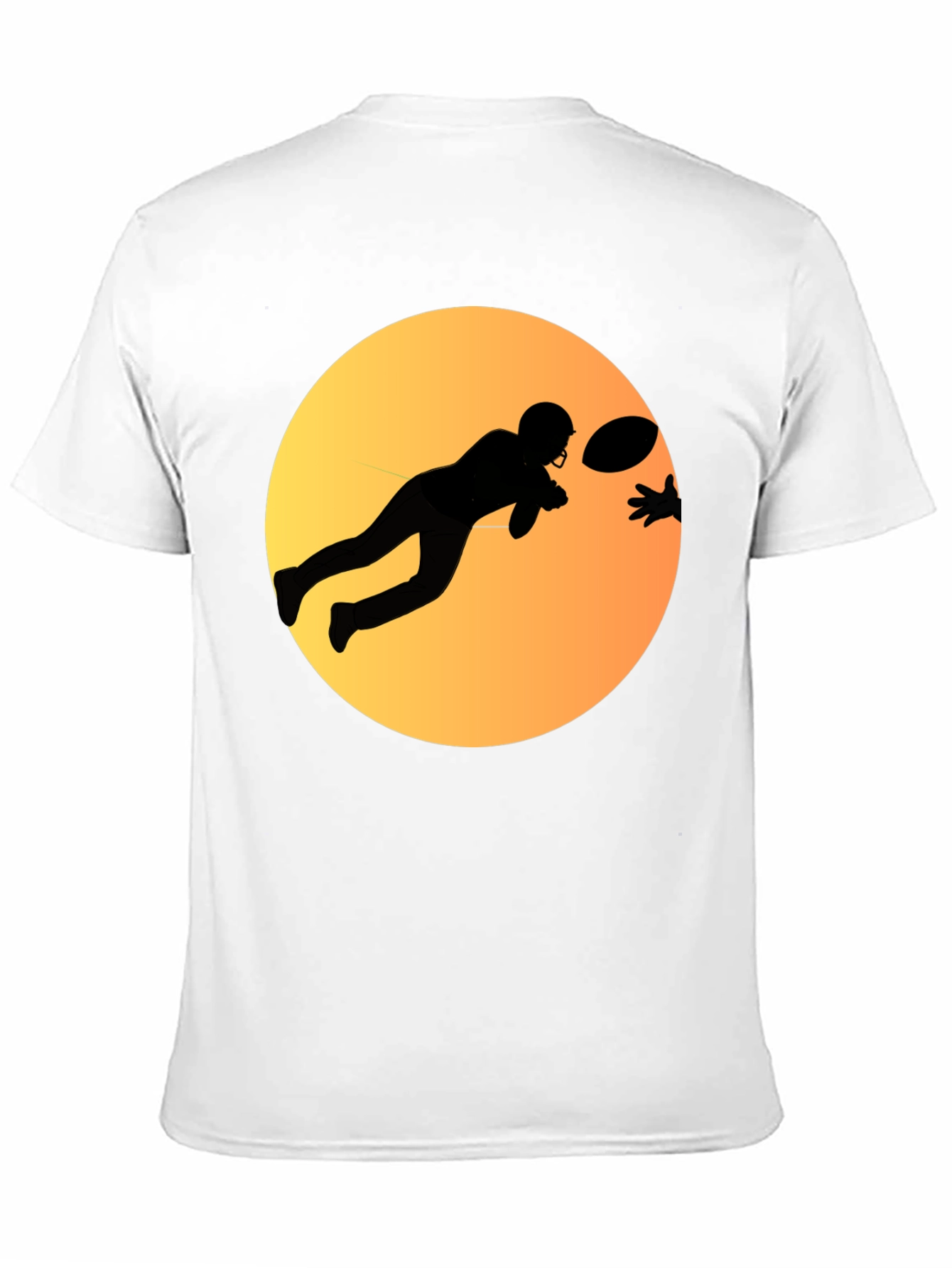 Football Player Graphic Tee - Black