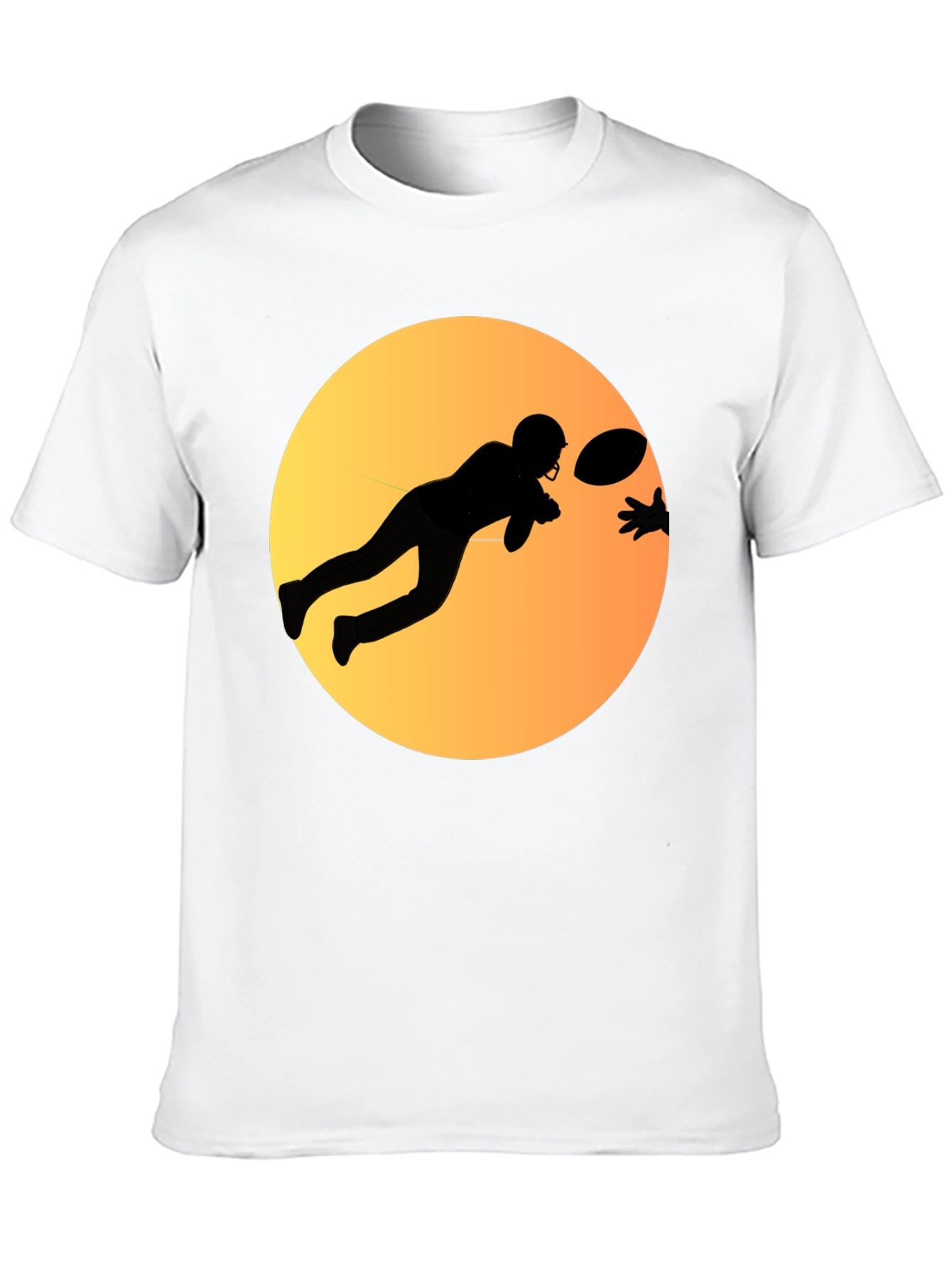 Football Player Graphic Tee - Black