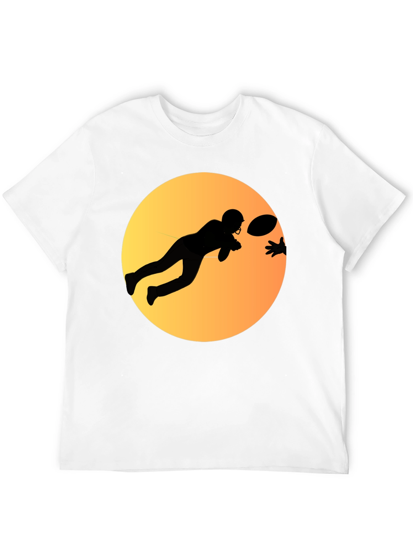Football Player Graphic Tee - Black