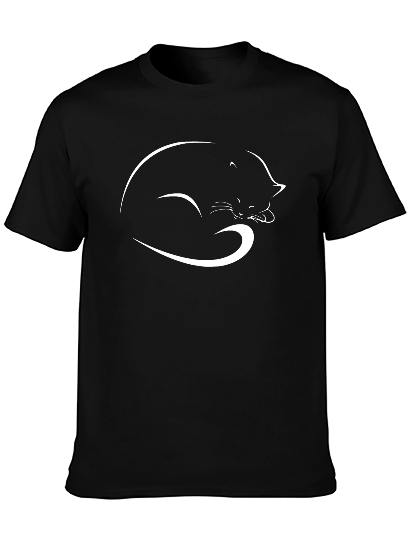 Cool Cat Nap Black T-Shirt