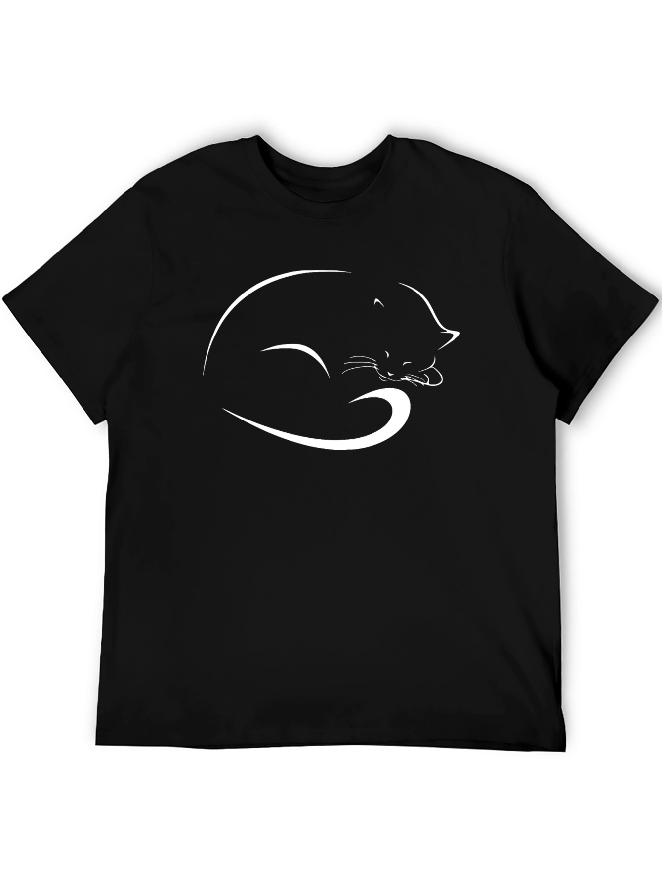 Cool Cat Nap Black T-Shirt