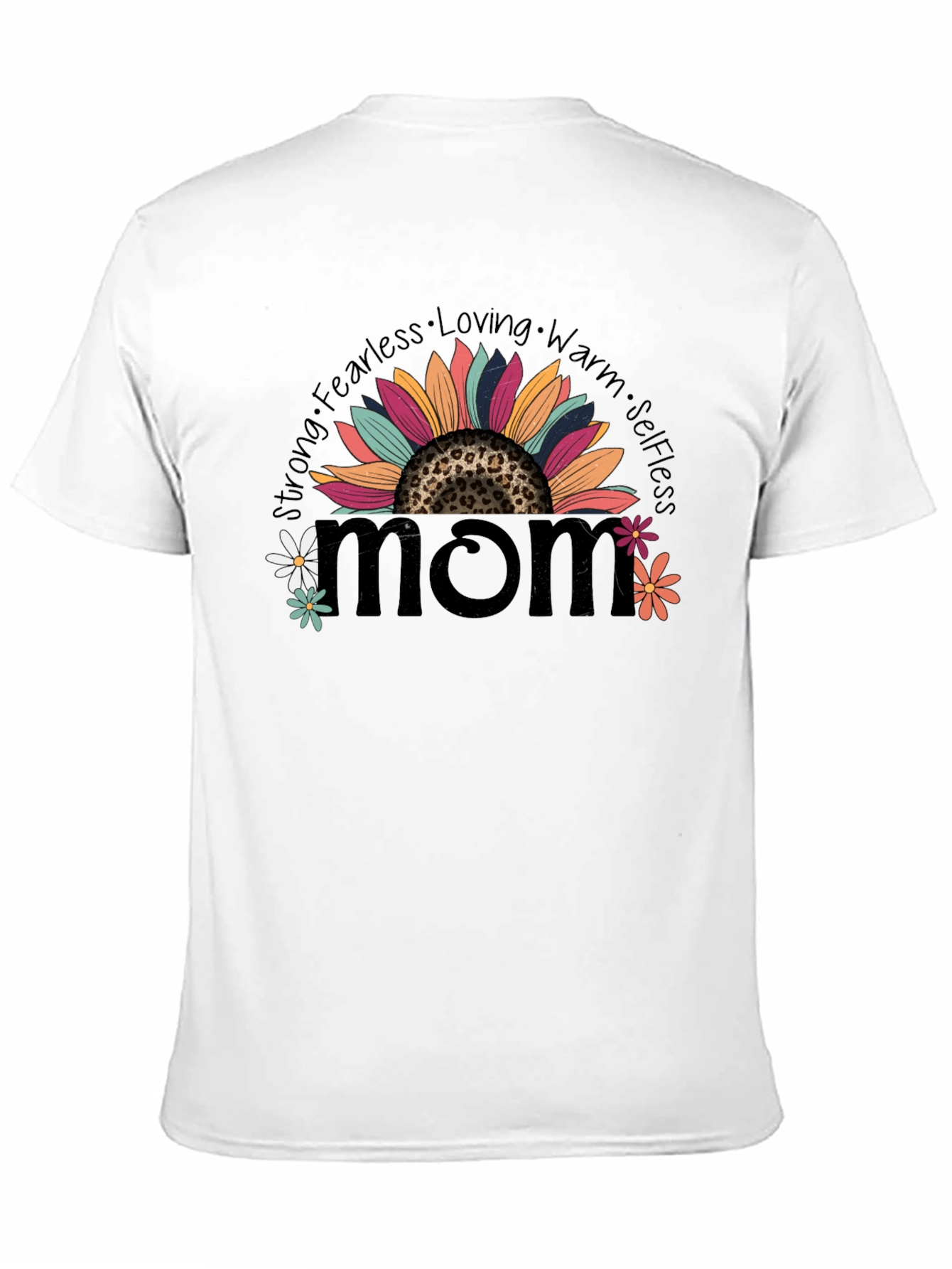 Mom Sunflower Graphic Tee - Strong Fearless Loving