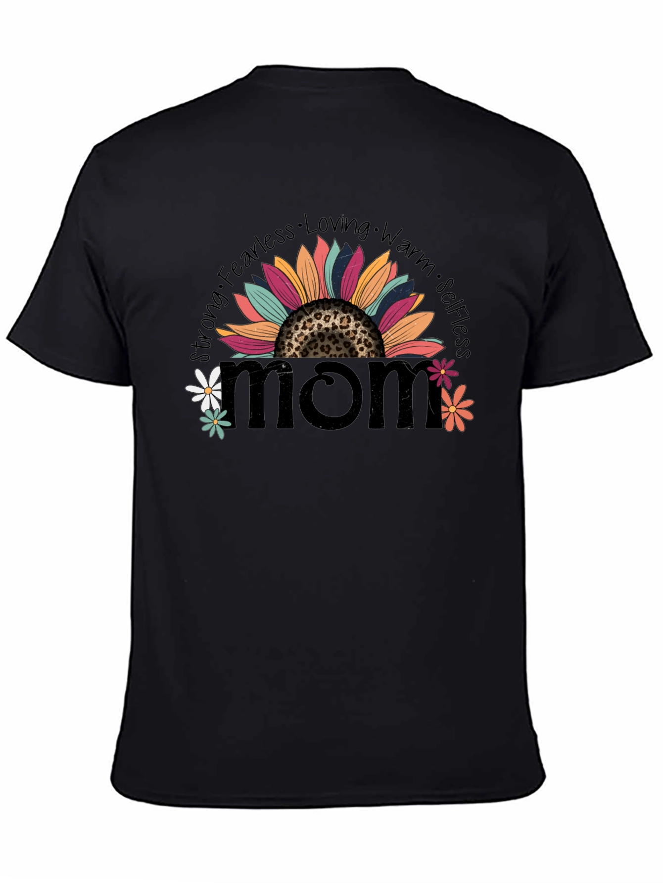 Mom Sunflower Graphic Tee - Strong Fearless Loving