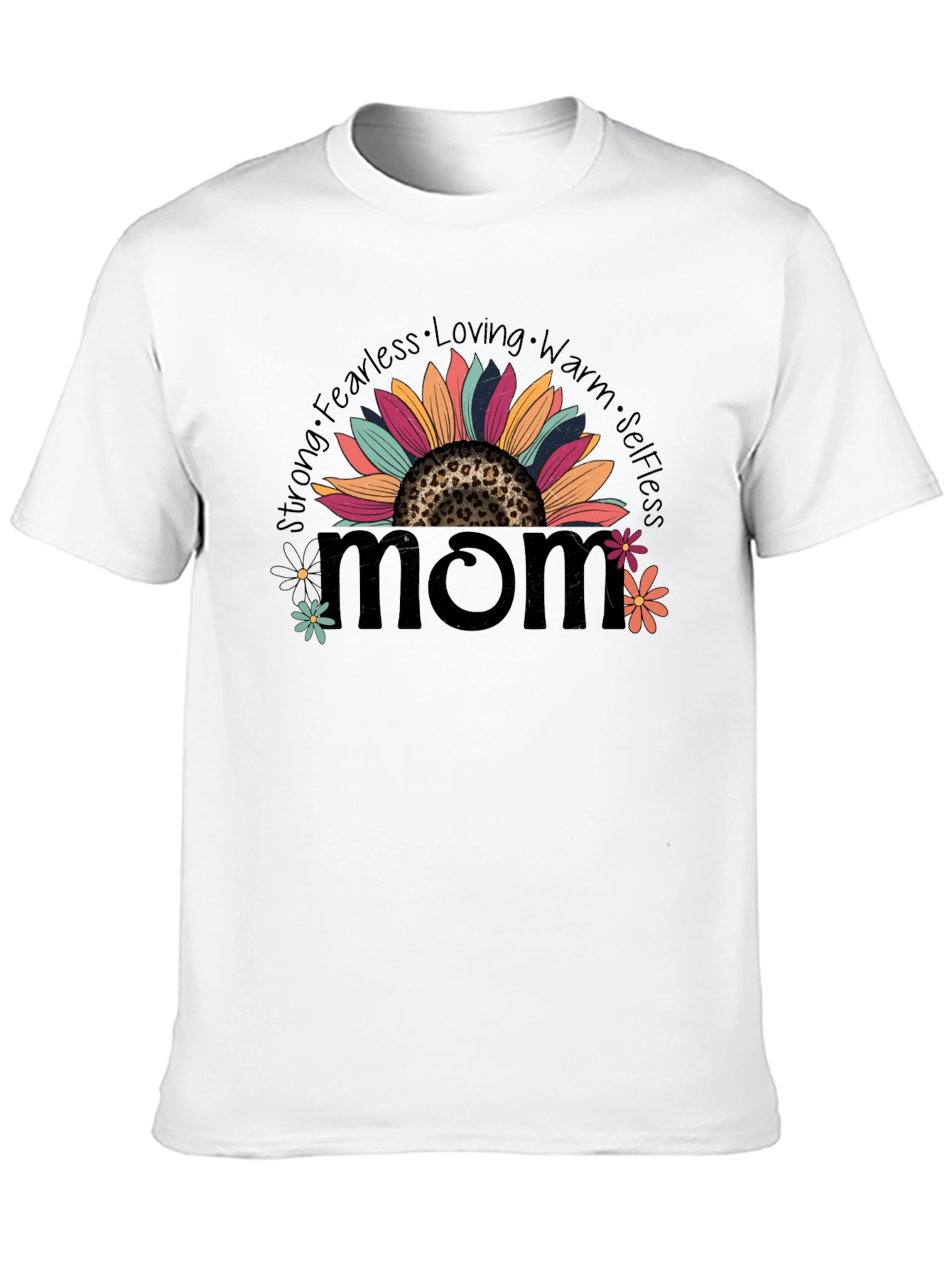 Mom Sunflower Graphic Tee - Strong Fearless Loving