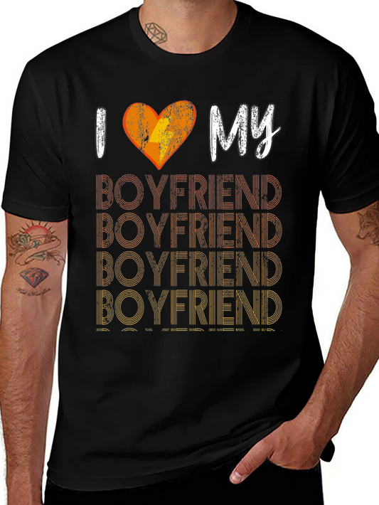 I Heart My Boyfriend Graphic Tee - Fun Novelty Gift