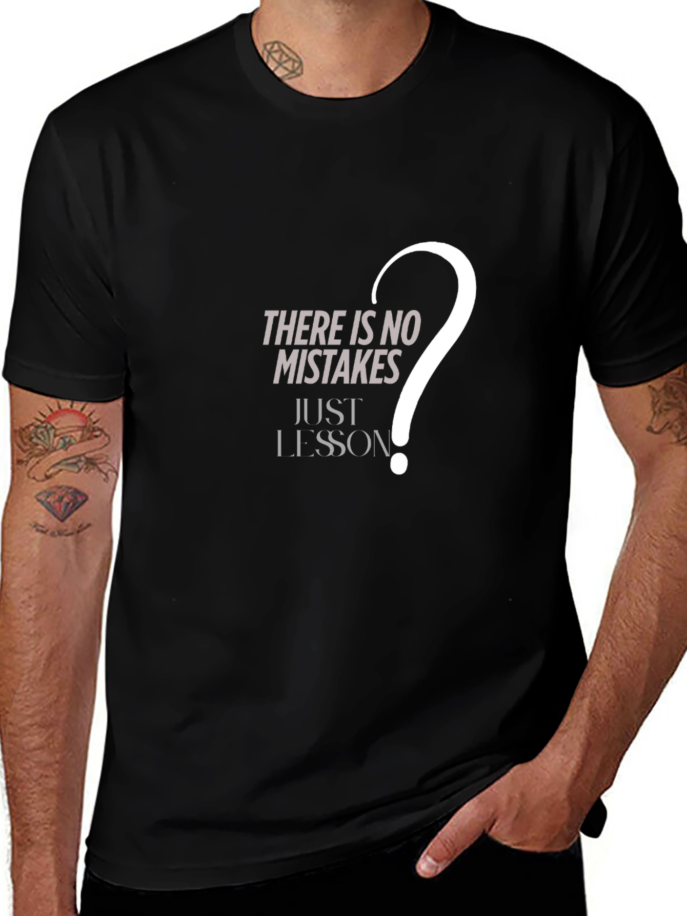 Mistakes Lessons Graphic Tee - Black