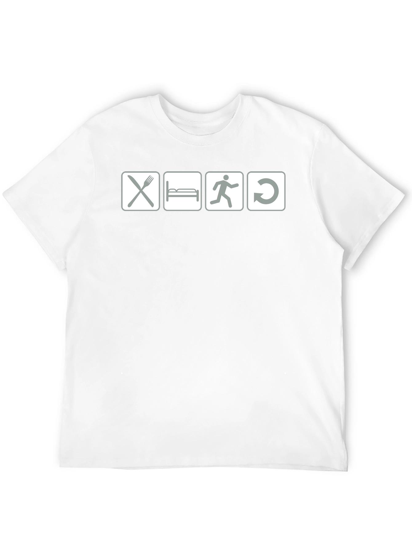 Eat Sleep Run Repeat - Black Graphic T-Shirt