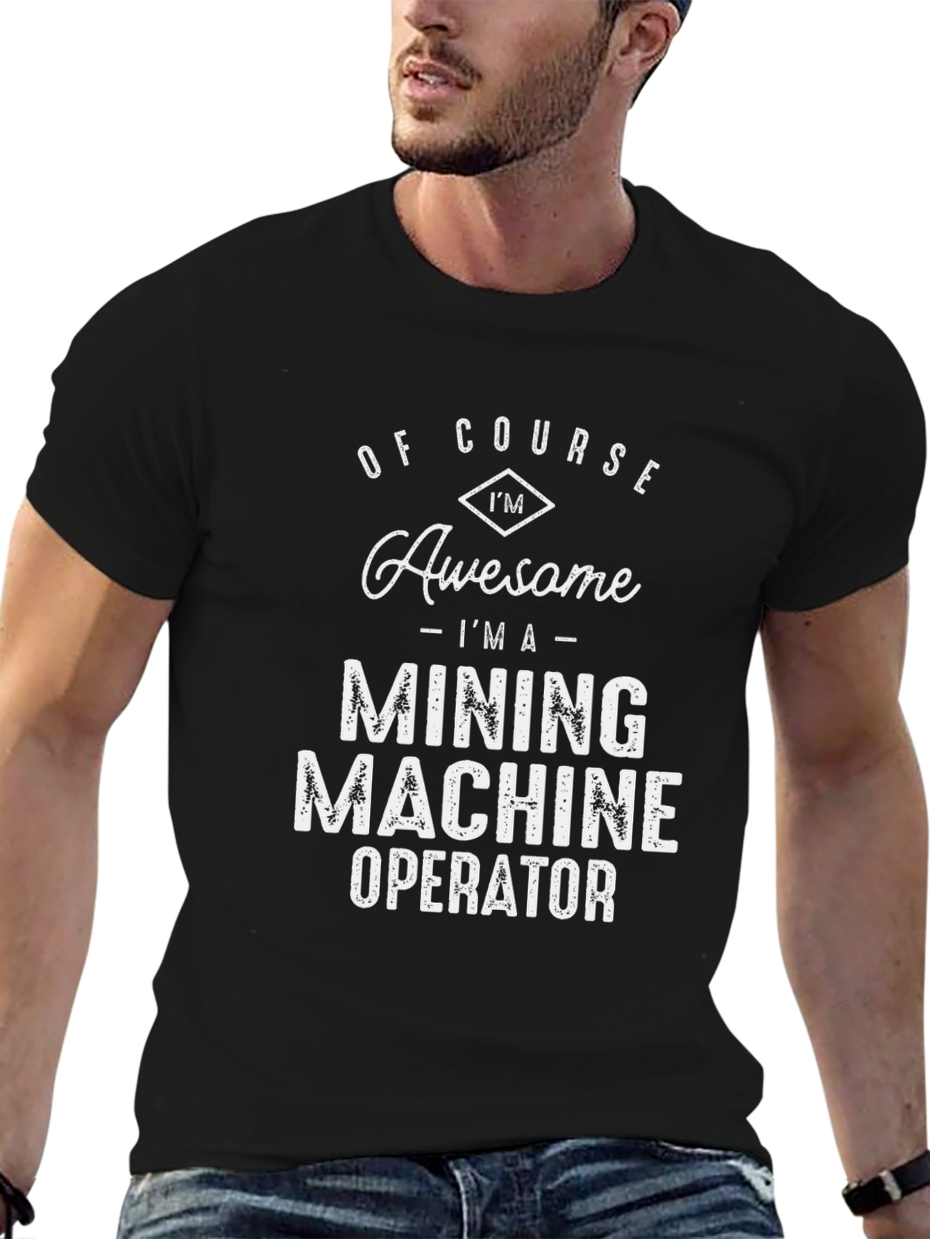 Awesome Mining Machine Operator T-Shirt - Black