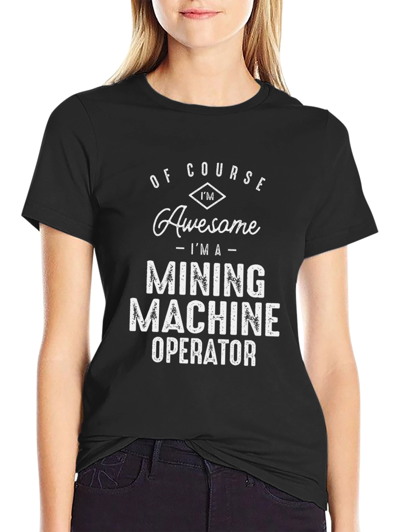 Awesome Mining Machine Operator T-Shirt - Black