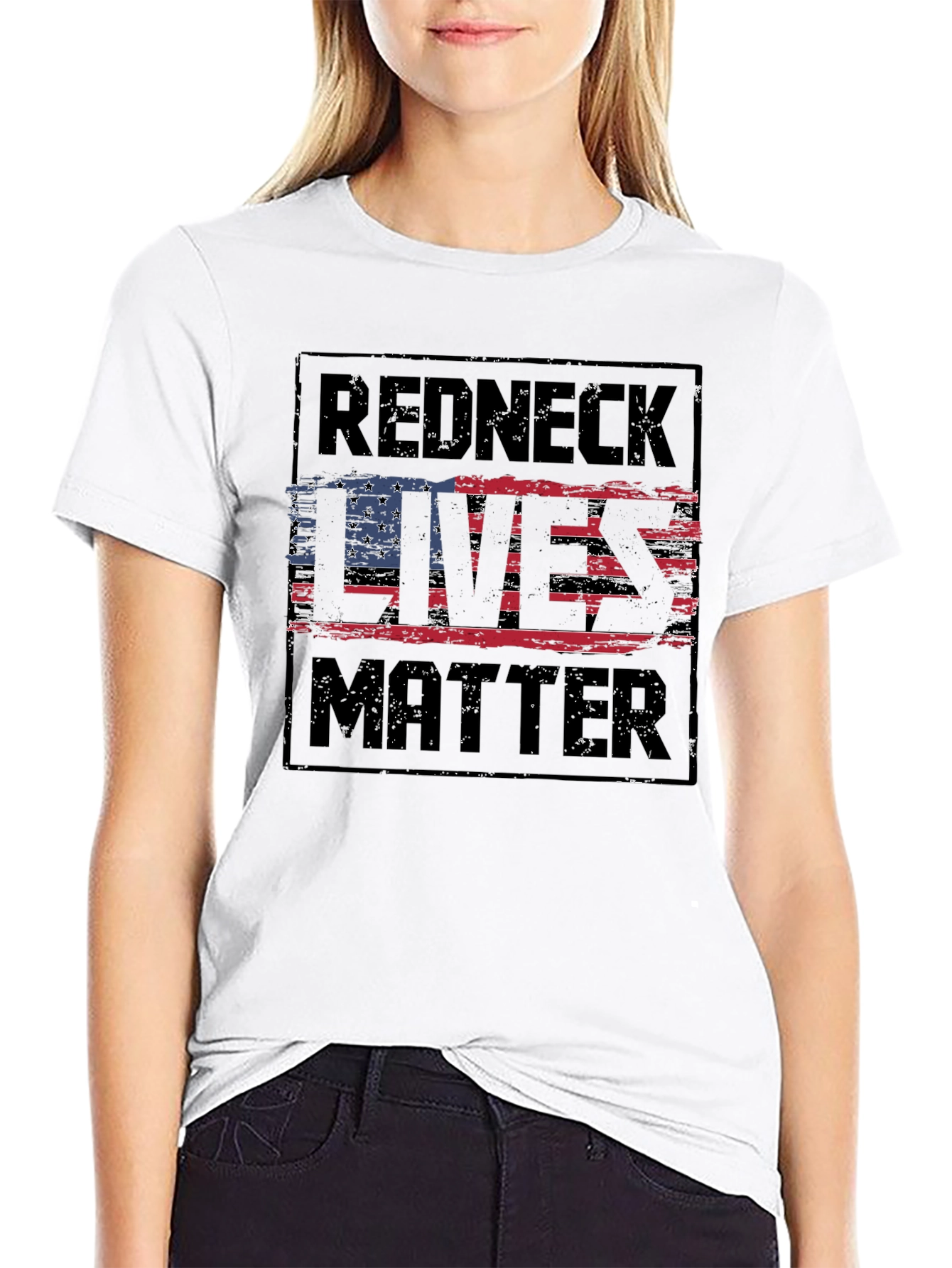 Redneck Lives Matter Graphic T-Shirt - Black