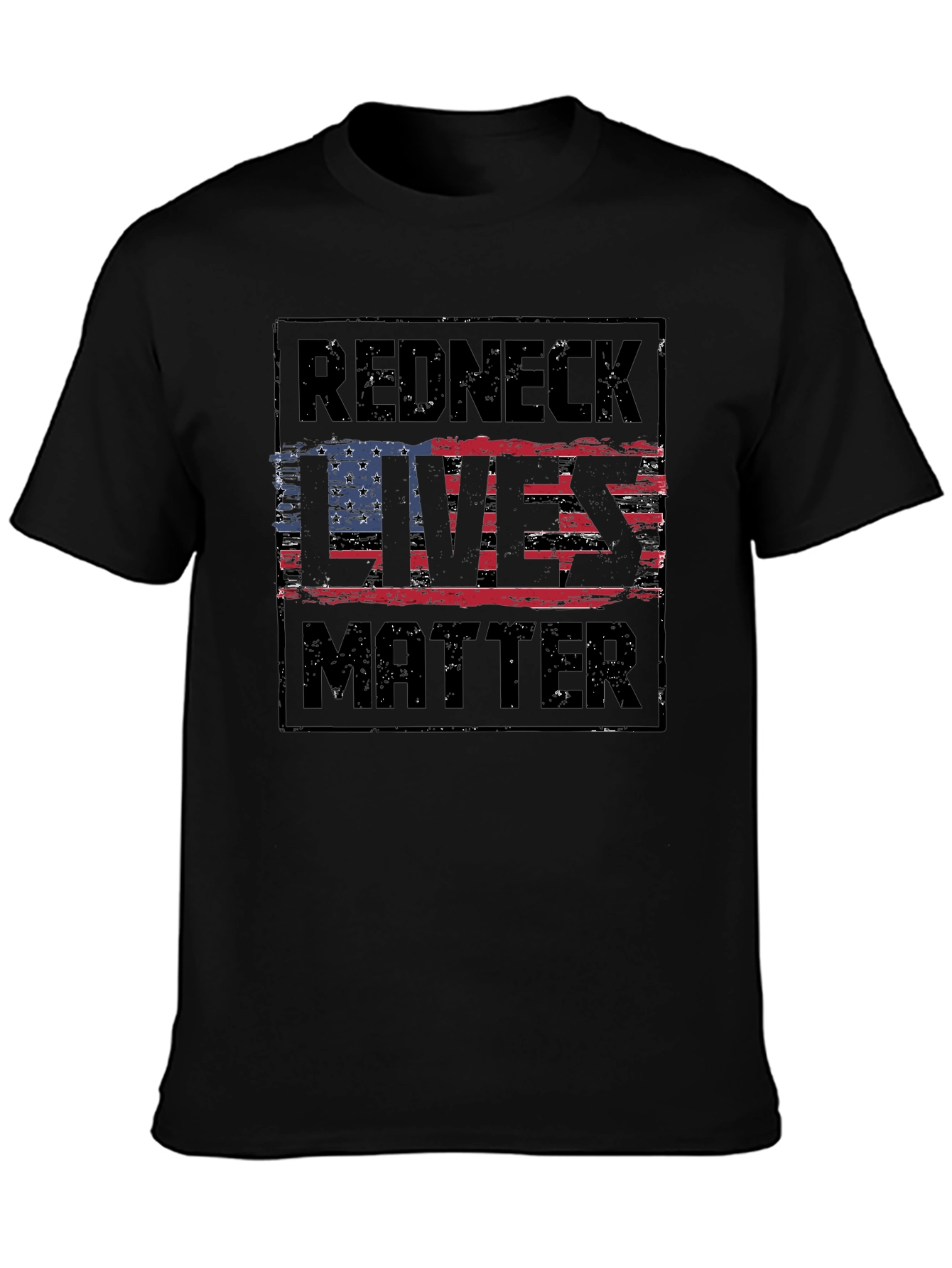 Redneck Lives Matter Graphic T-Shirt - Black
