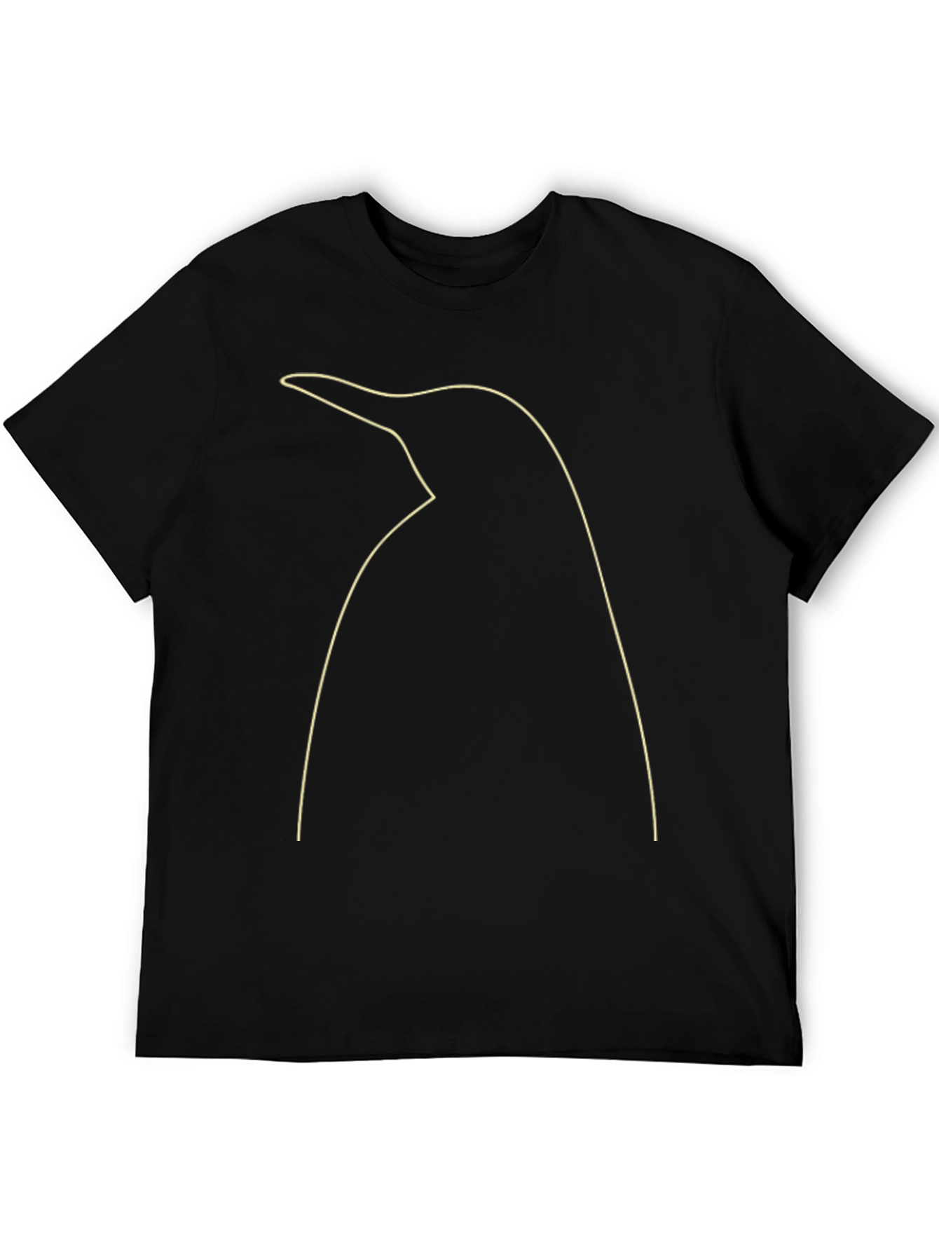 Penguin Outline Graphic Tee - Black