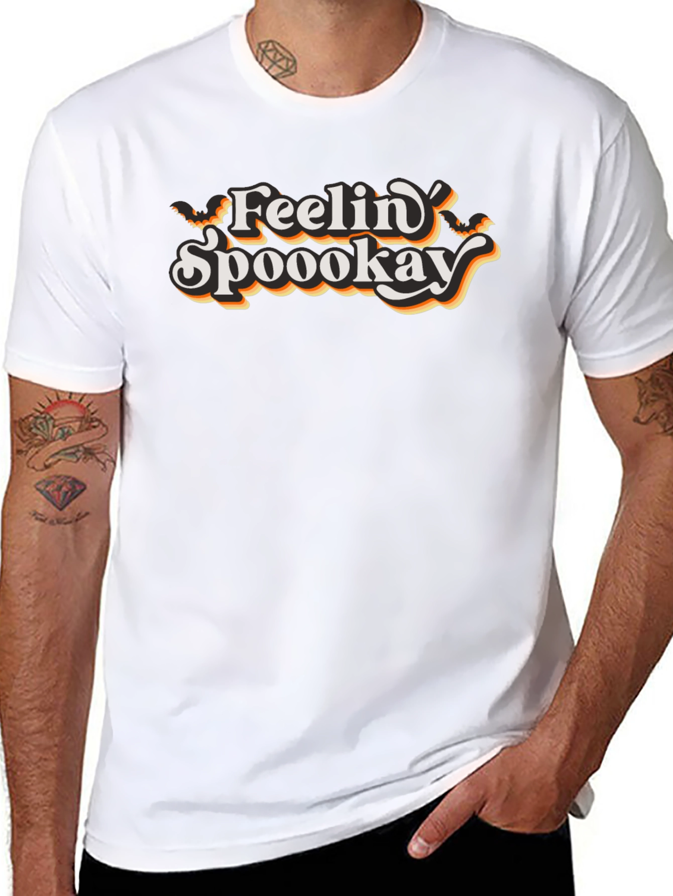 Feelin Spoookay Graphic T-Shirt - Halloween Tee