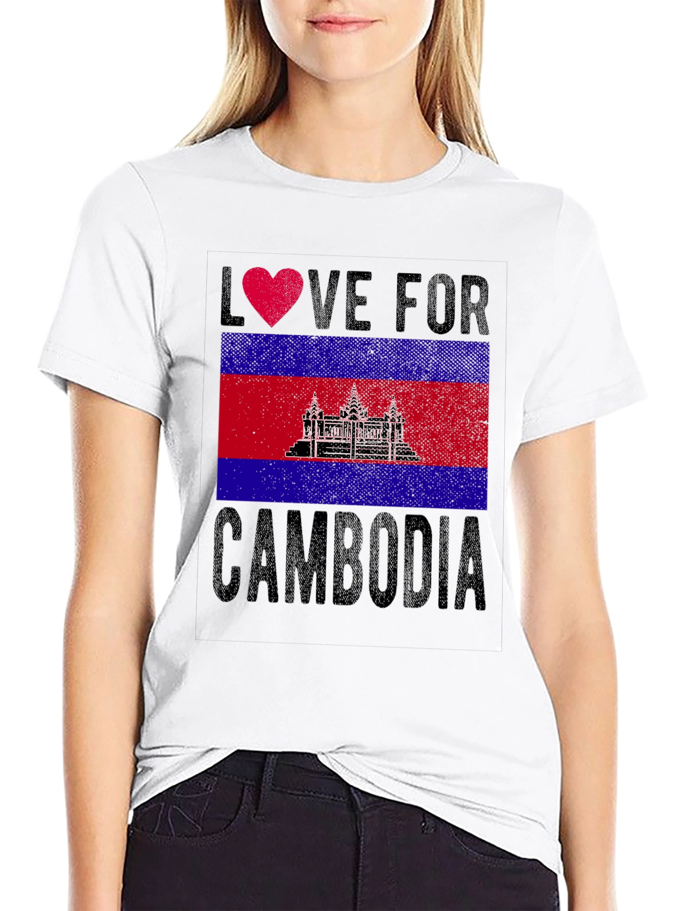 Love for Cambodia Flag T-Shirt