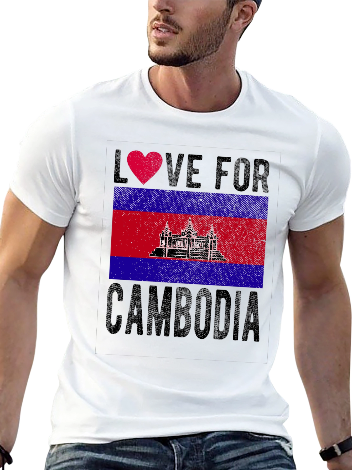 Love for Cambodia Flag T-Shirt