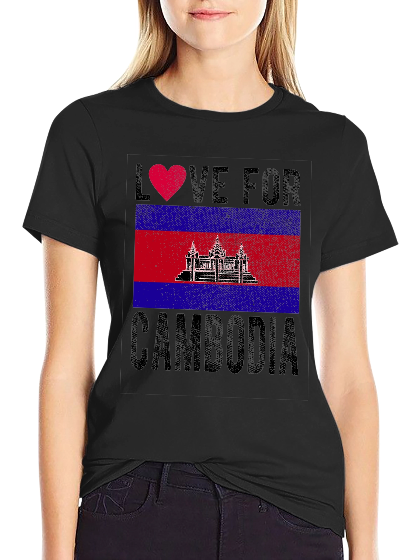 Love for Cambodia Flag T-Shirt