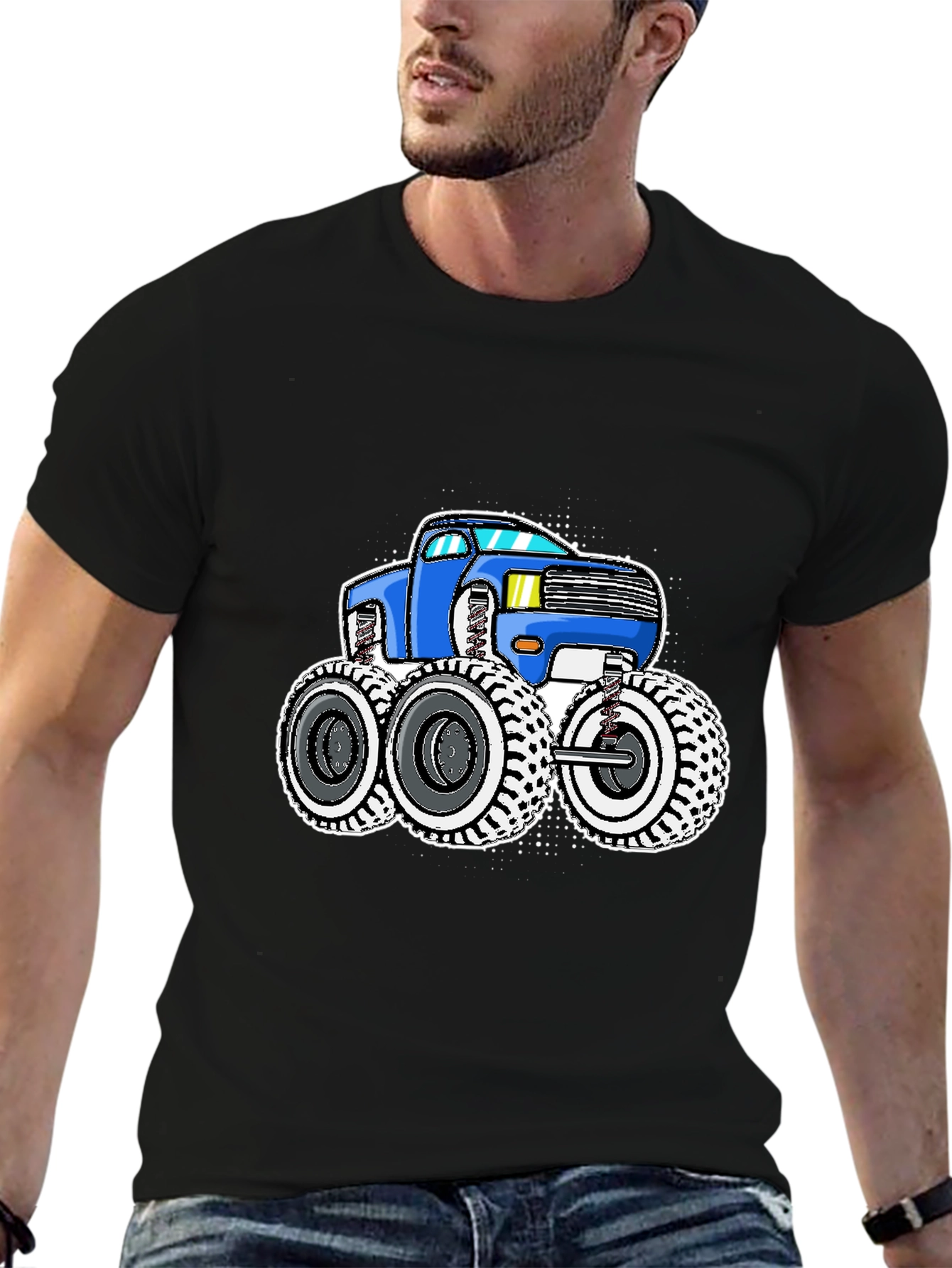 Monster Truck Graphic Tee - Black