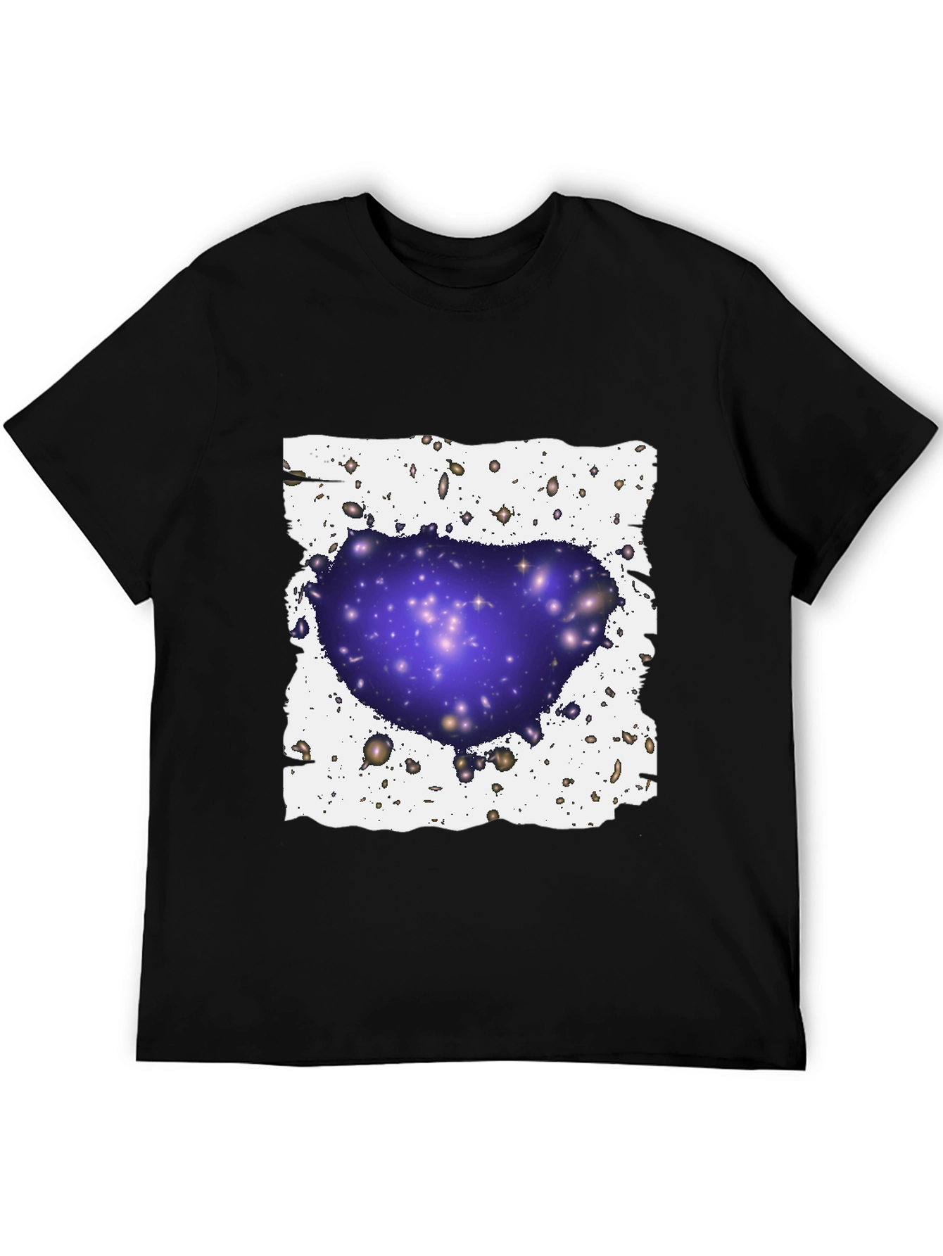 Galaxy Cluster Graphic T-Shirt - Black