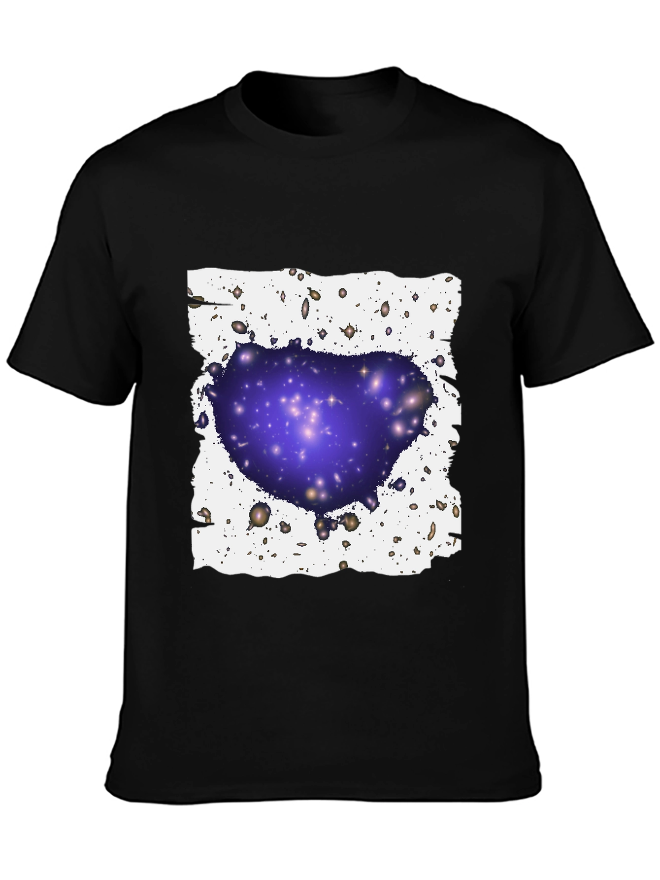 Galaxy Cluster Graphic T-Shirt - Black