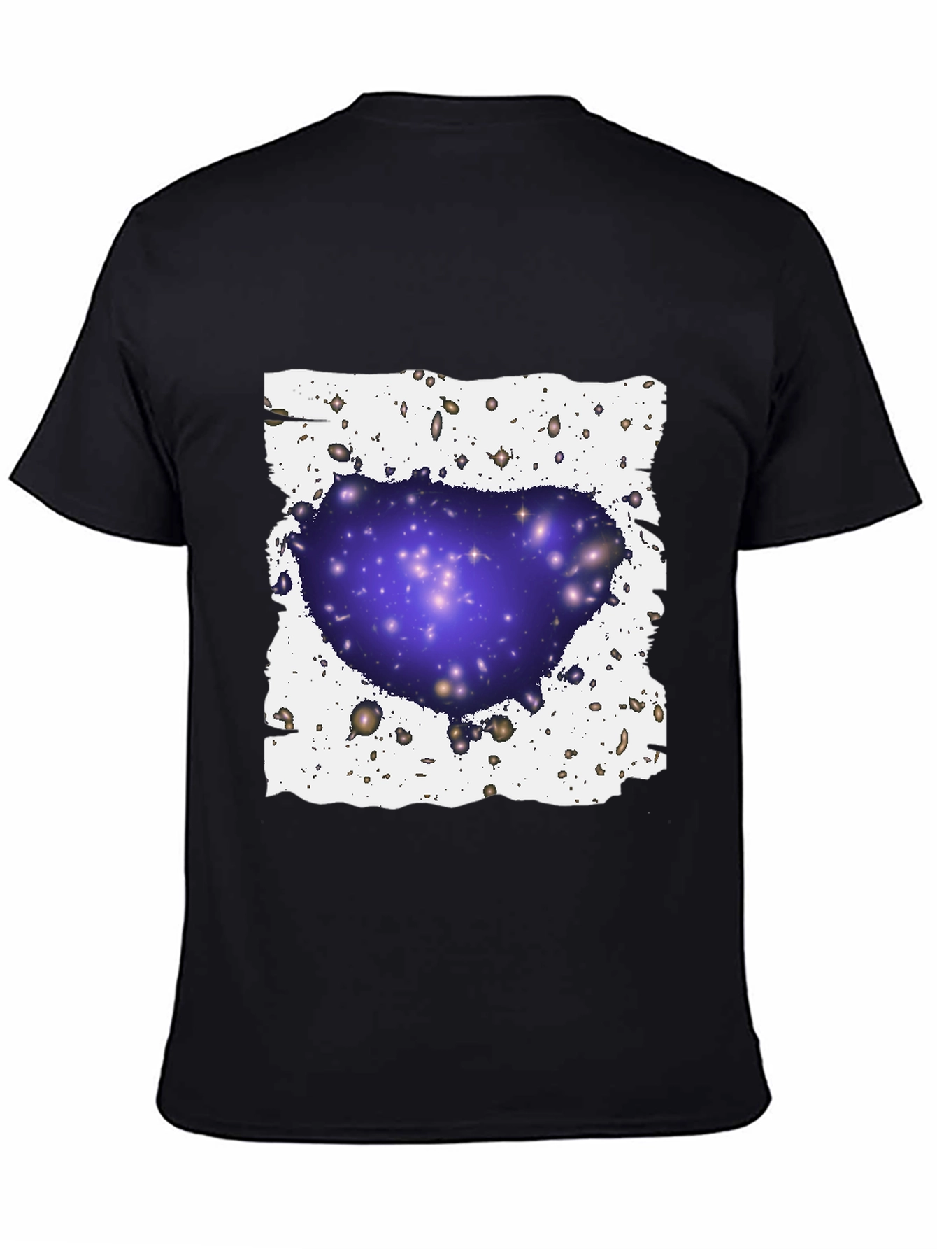 Galaxy Cluster Graphic T-Shirt - Black
