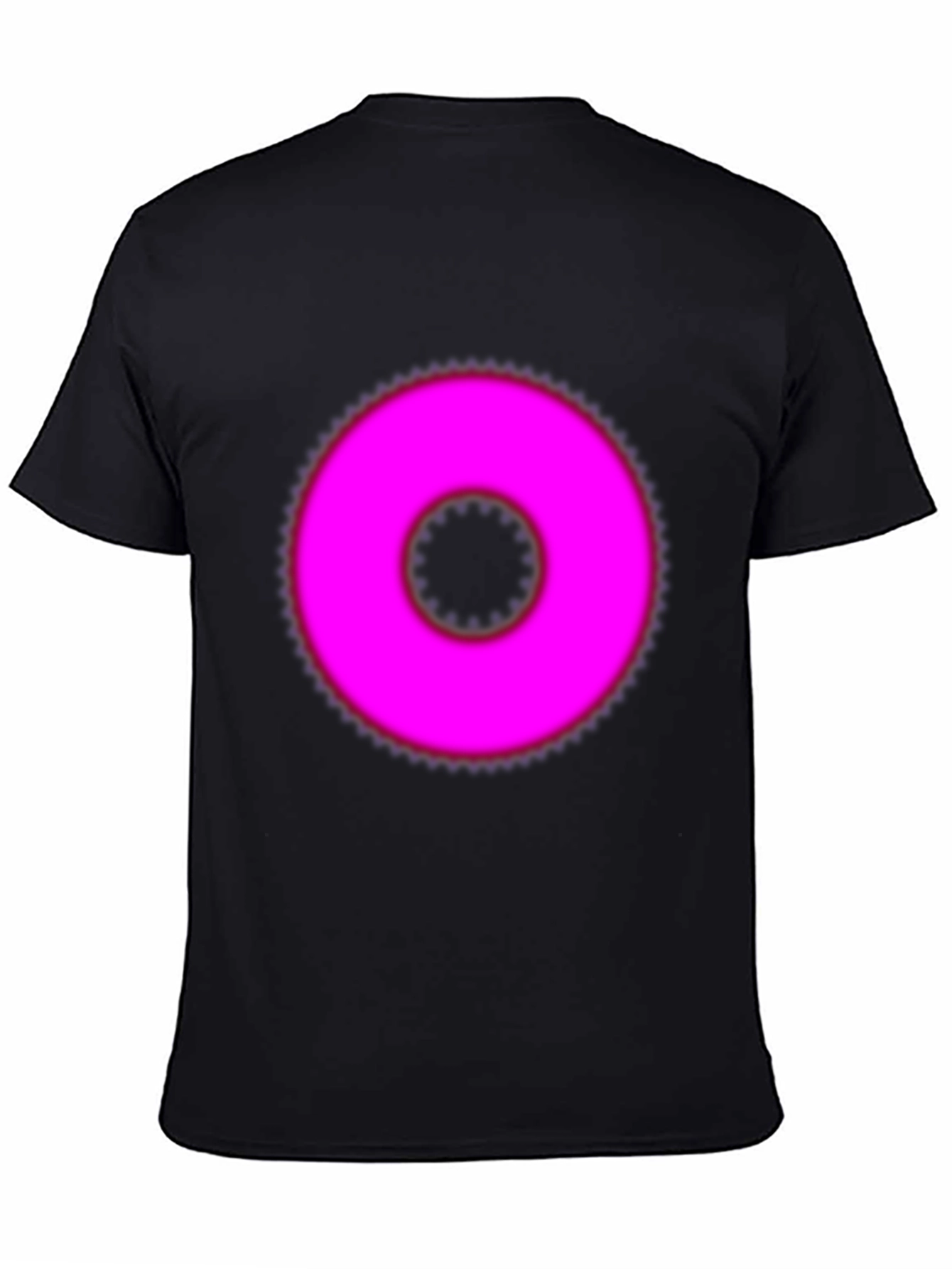 Pink Ring Graphic Black T-Shirt