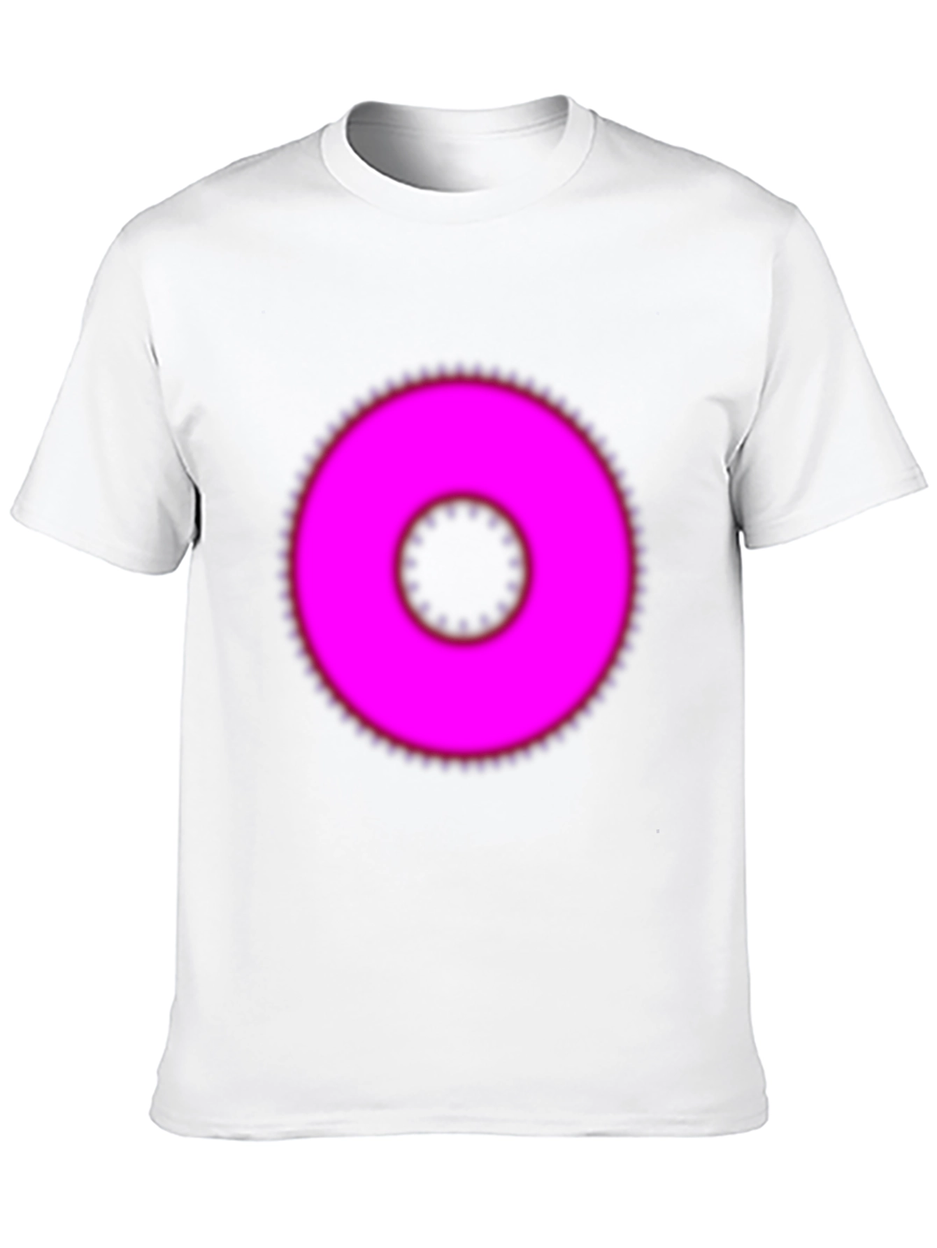 Pink Ring Graphic Black T-Shirt
