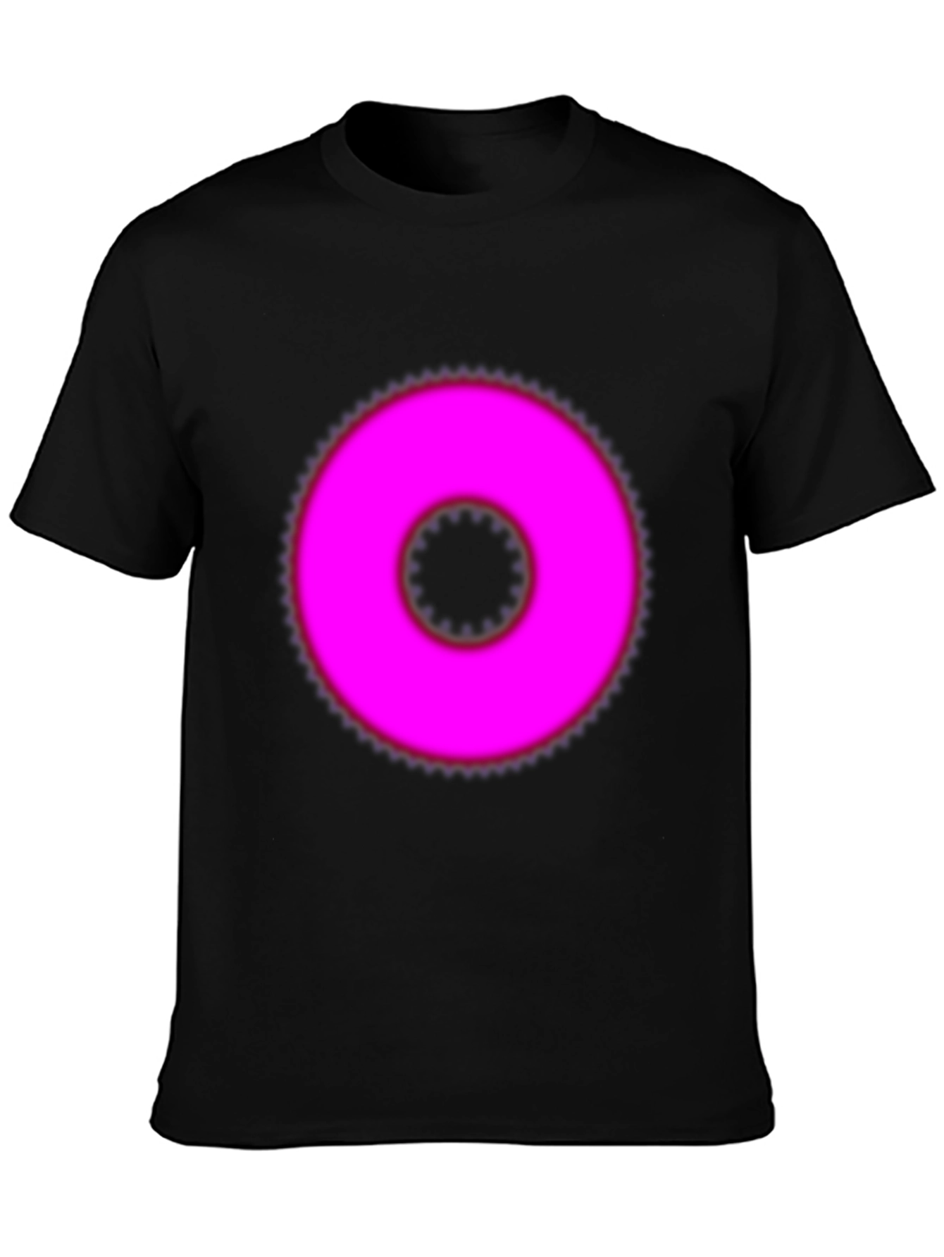 Pink Ring Graphic Black T-Shirt
