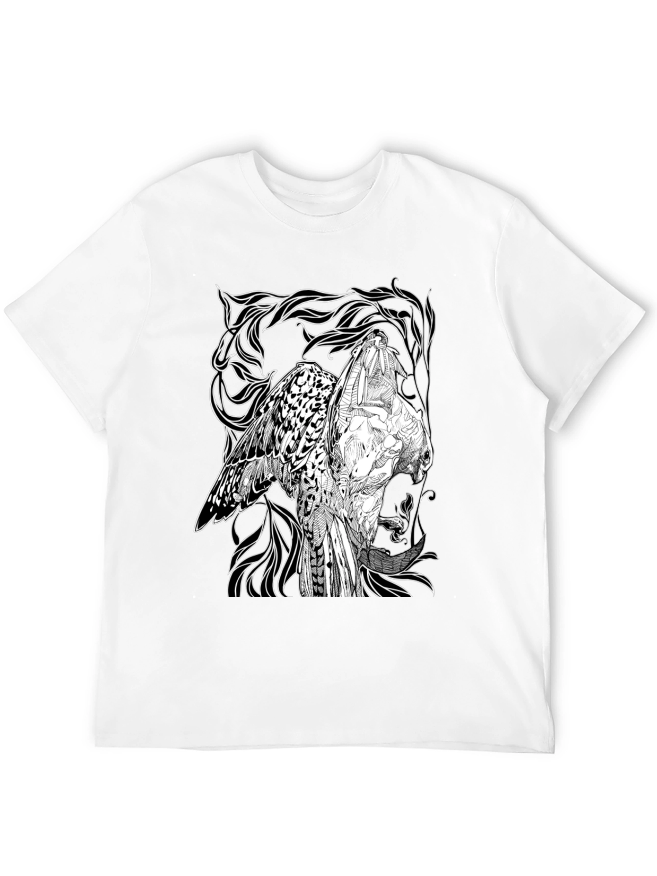 Graphic Owl T-Shirt - Black Cotton Tee