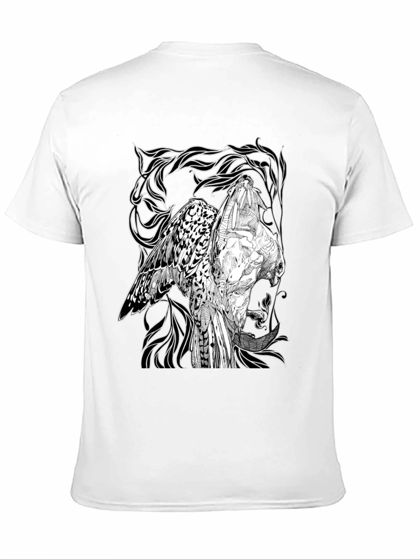 Graphic Owl T-Shirt - Black Cotton Tee