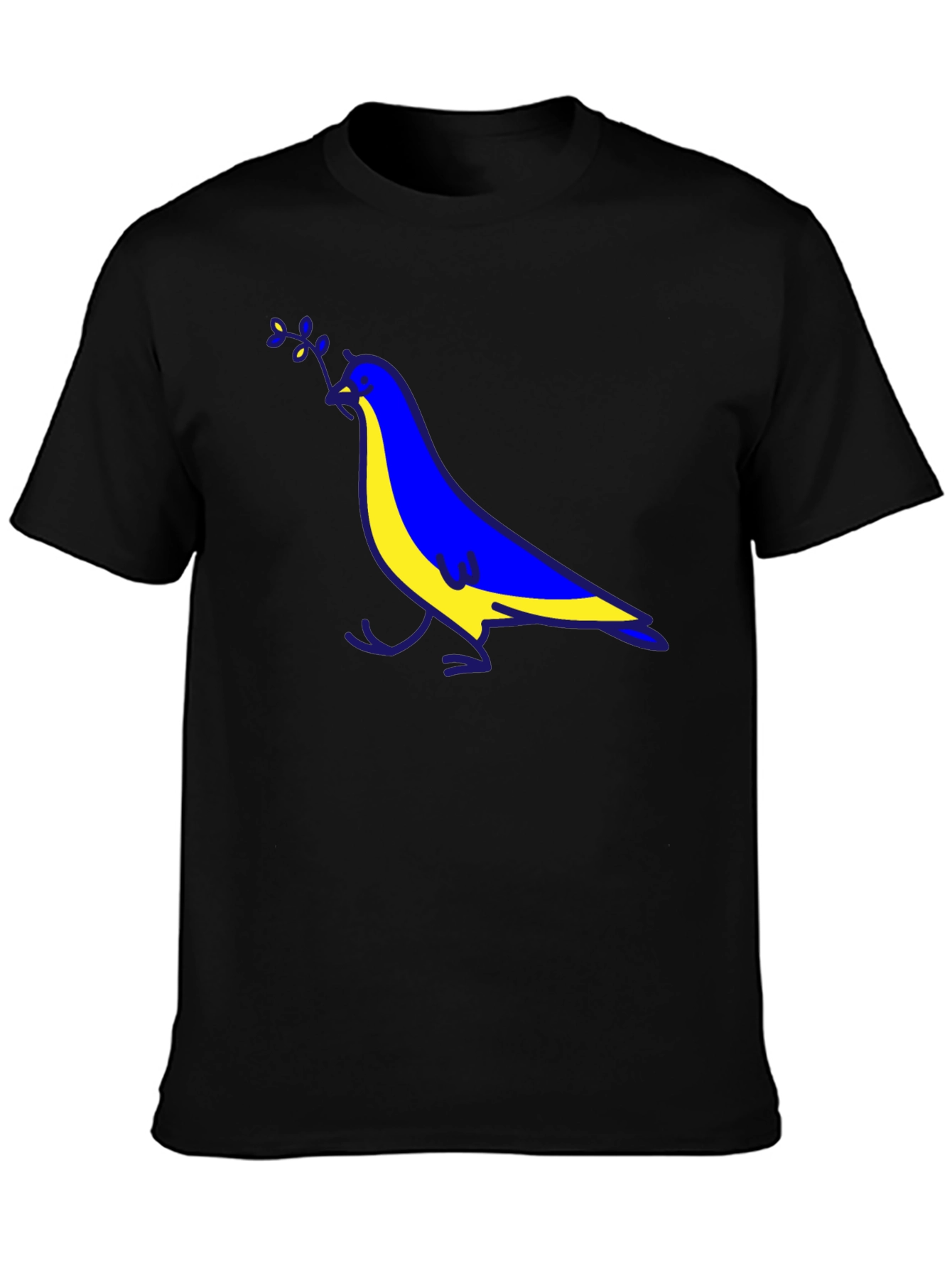 Ukraine Peace Dove Black T-Shirt