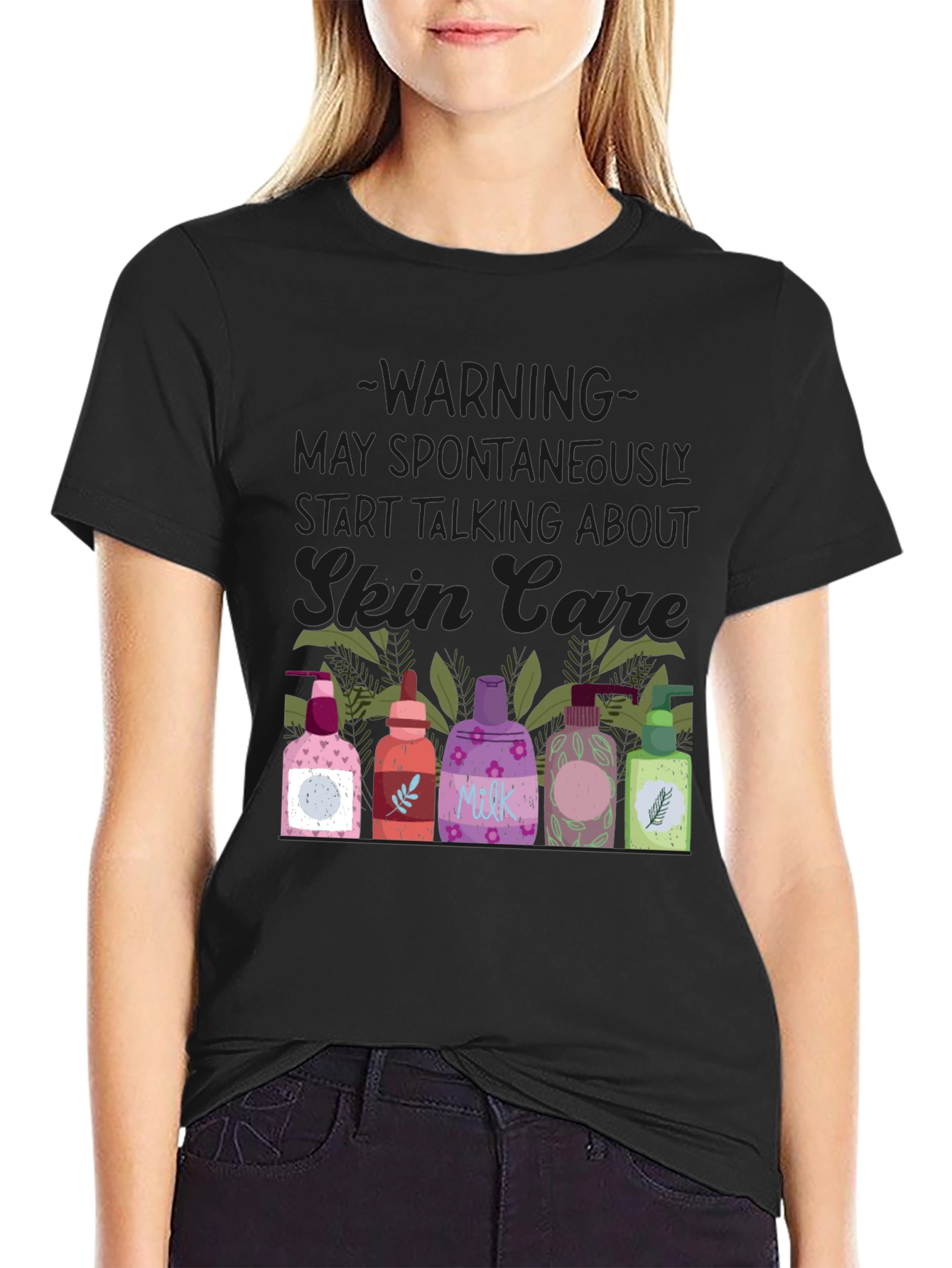 Skin Care Enthusiast T-Shirt - Warning May Spontaneously Talk