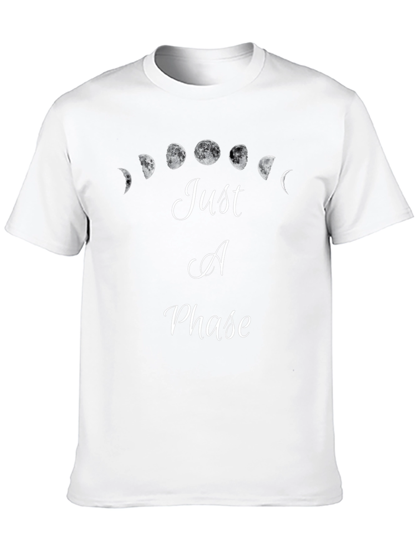 Just a Phase Moon T-Shirt - Black Cotton Tee