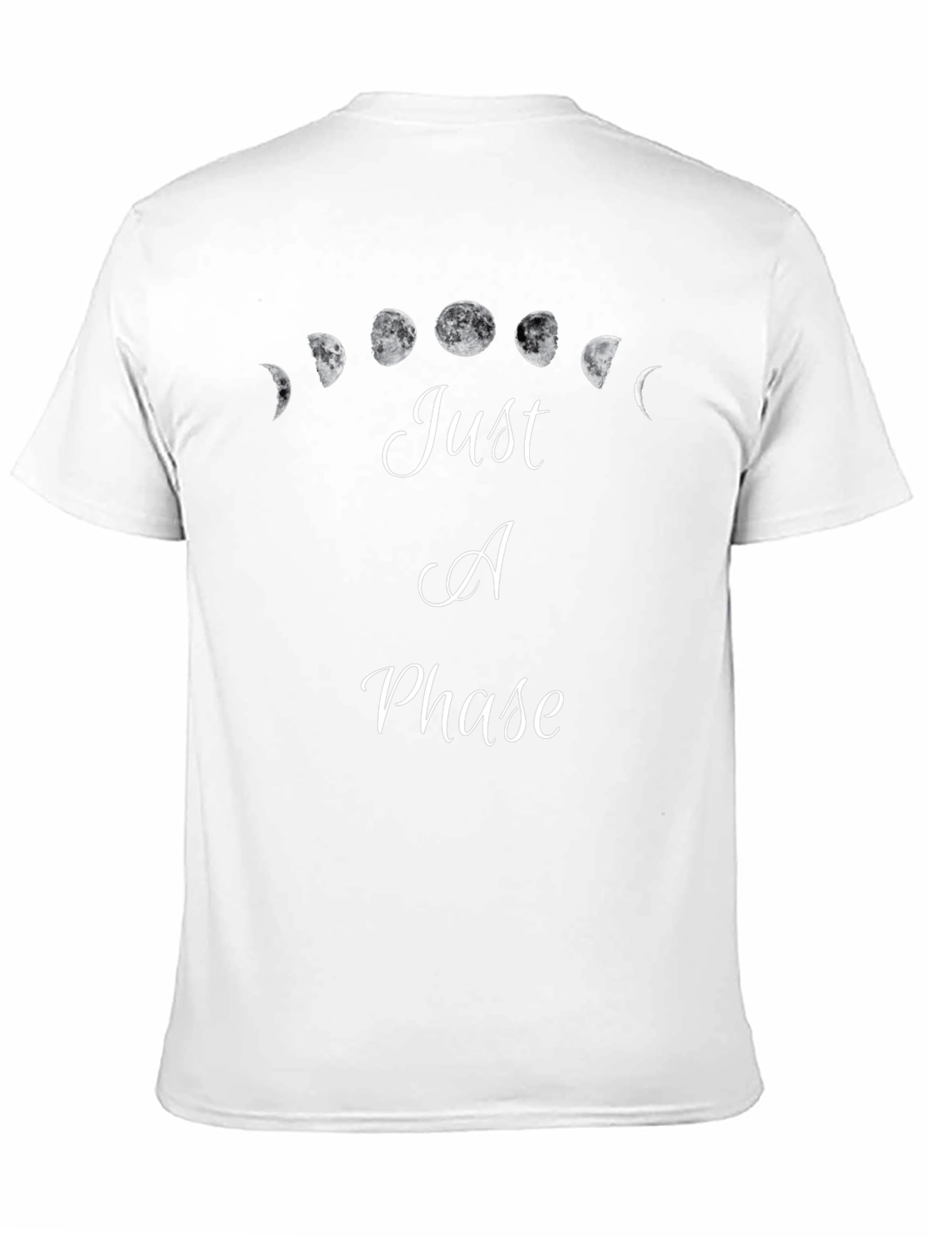 Just a Phase Moon T-Shirt - Black Cotton Tee