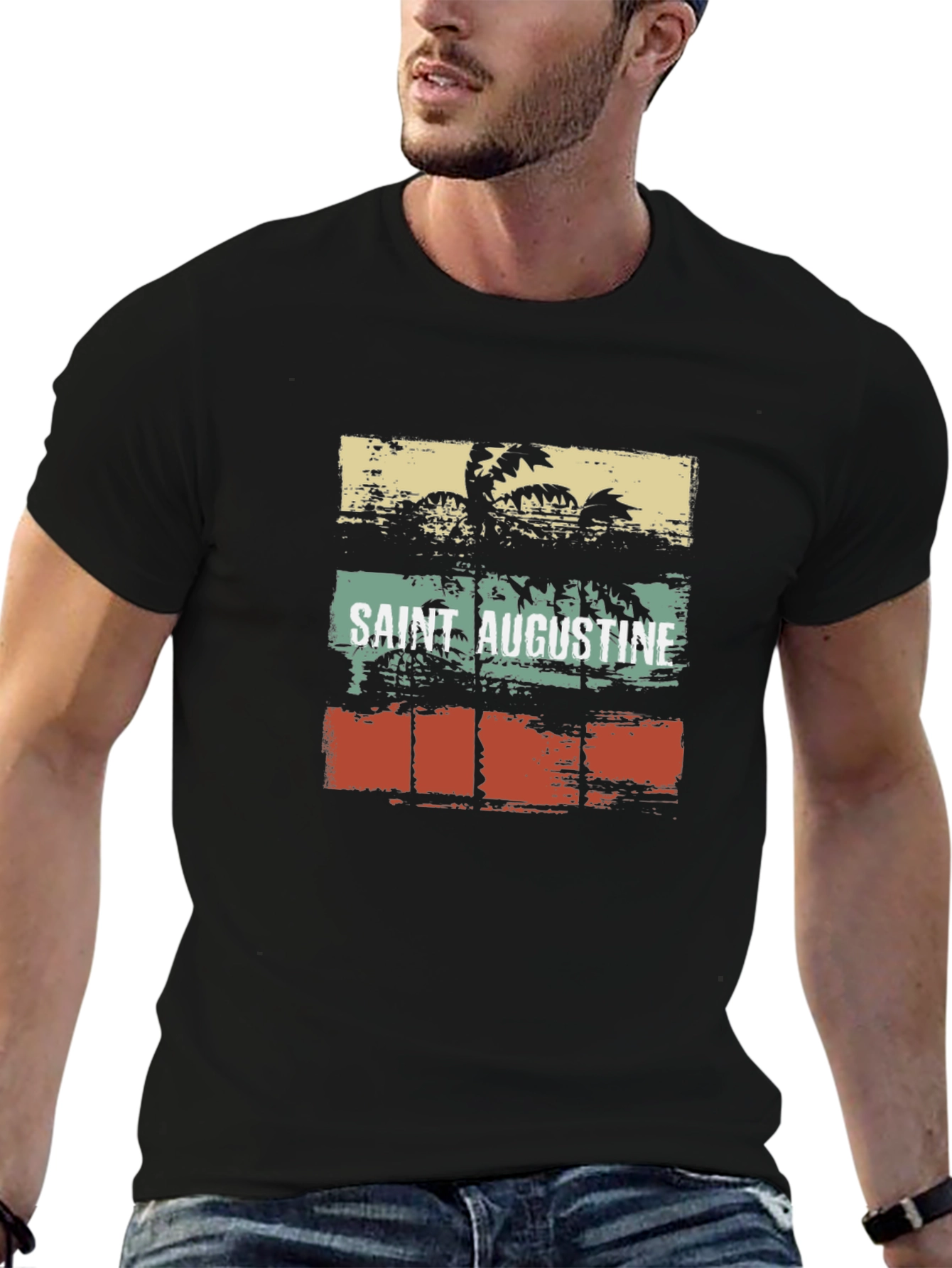 Saint Augustine Palm Tree Graphic Tee