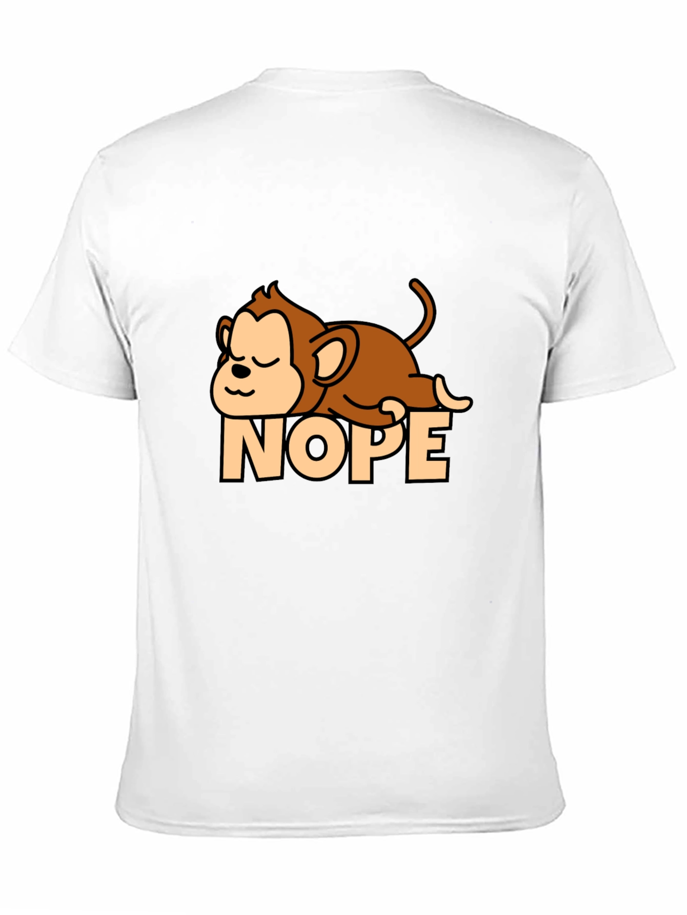 Nope Monkey T-Shirt - Lazy Funny Relax Graphic Tee