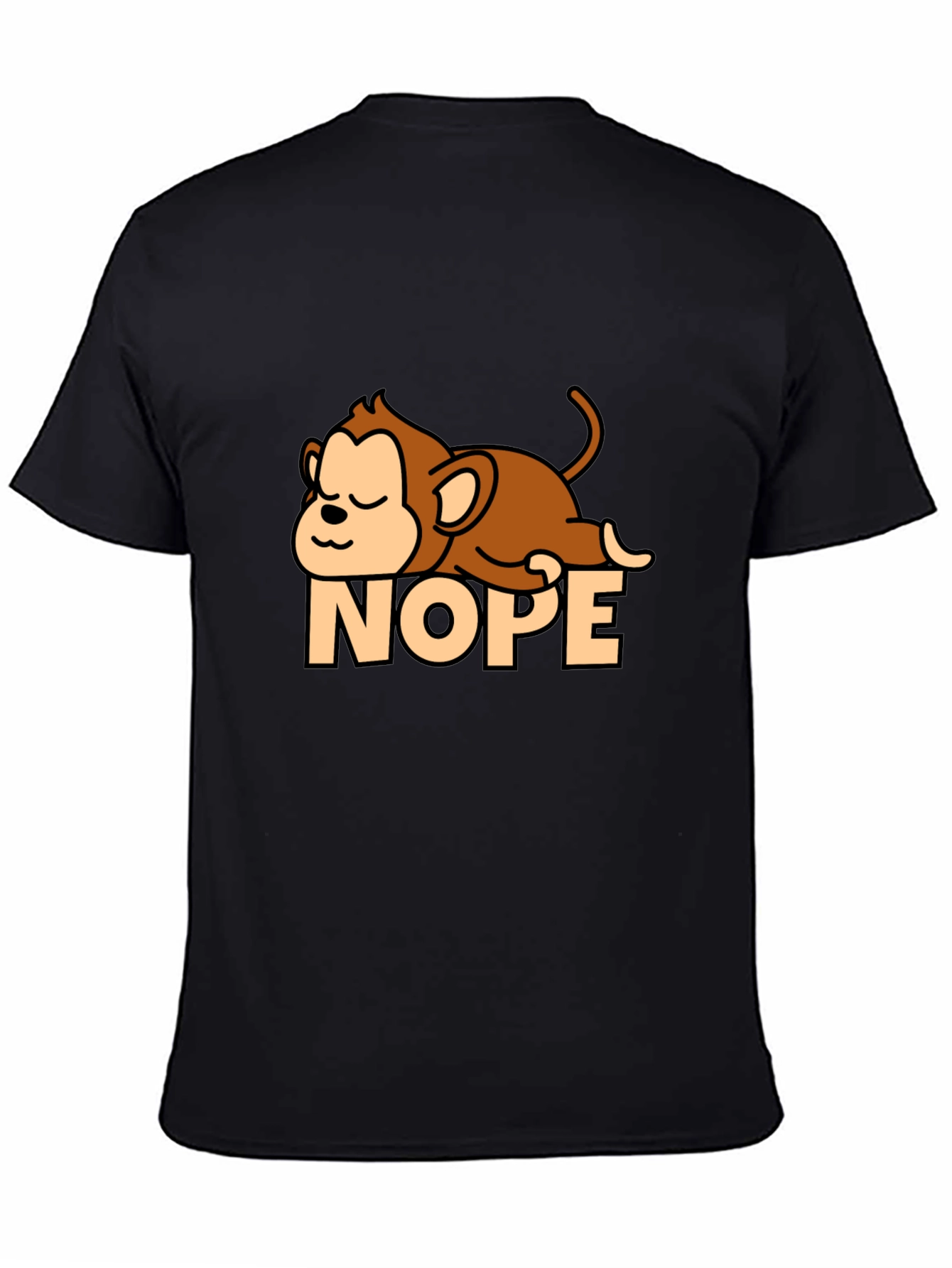 Nope Monkey T-Shirt - Lazy Funny Relax Graphic Tee