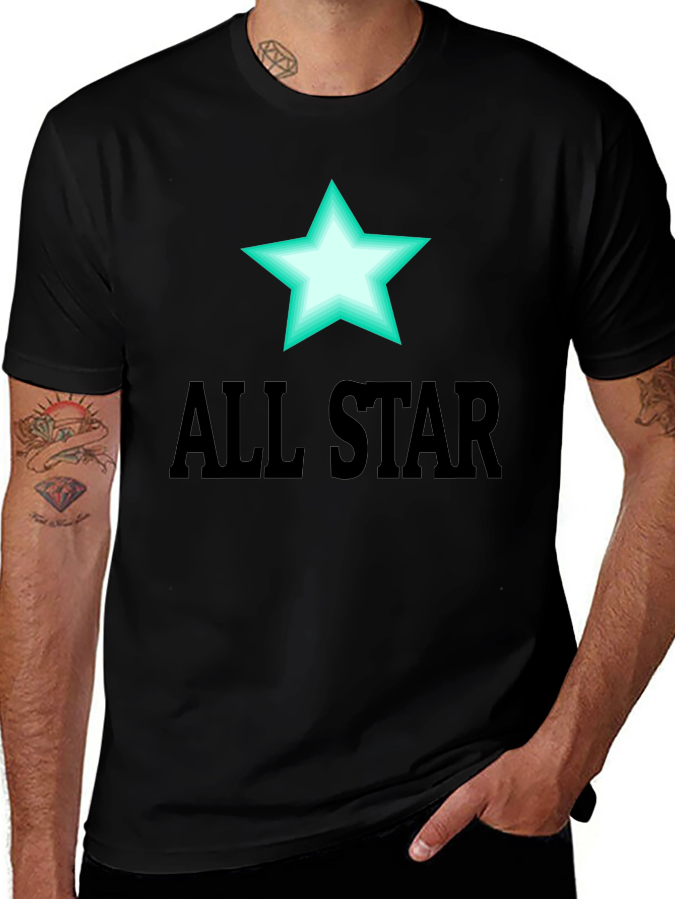 All Star Graphic Tee - Mens Black T-Shirt