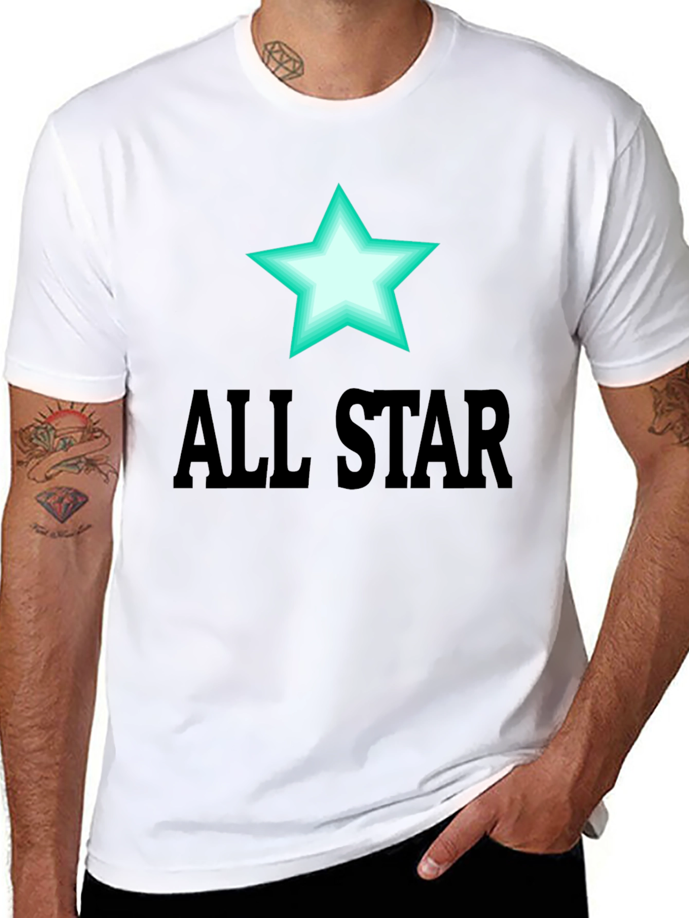 All Star Graphic Tee - Mens Black T-Shirt