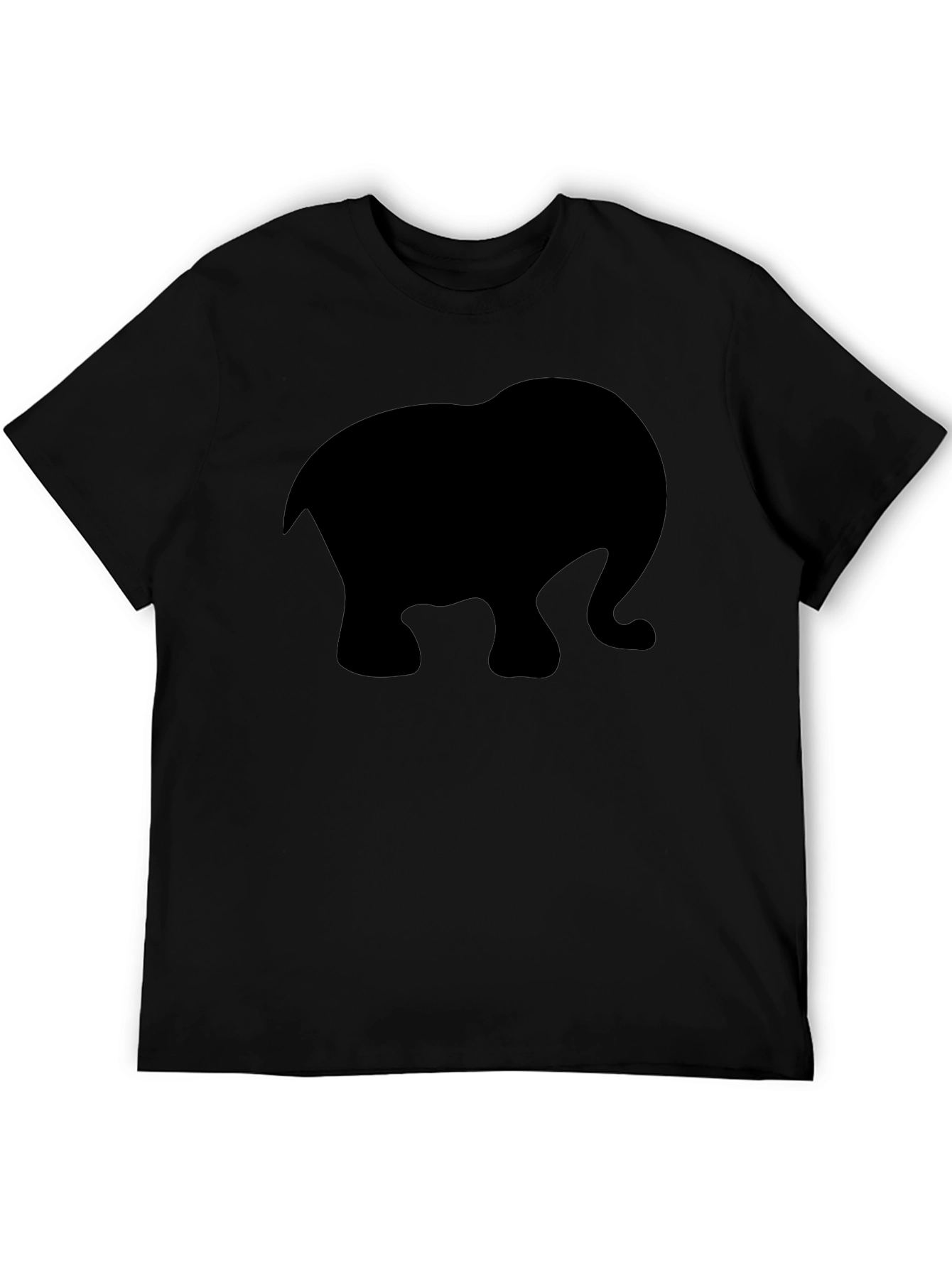 Black Elephant Silhouette T-Shirt