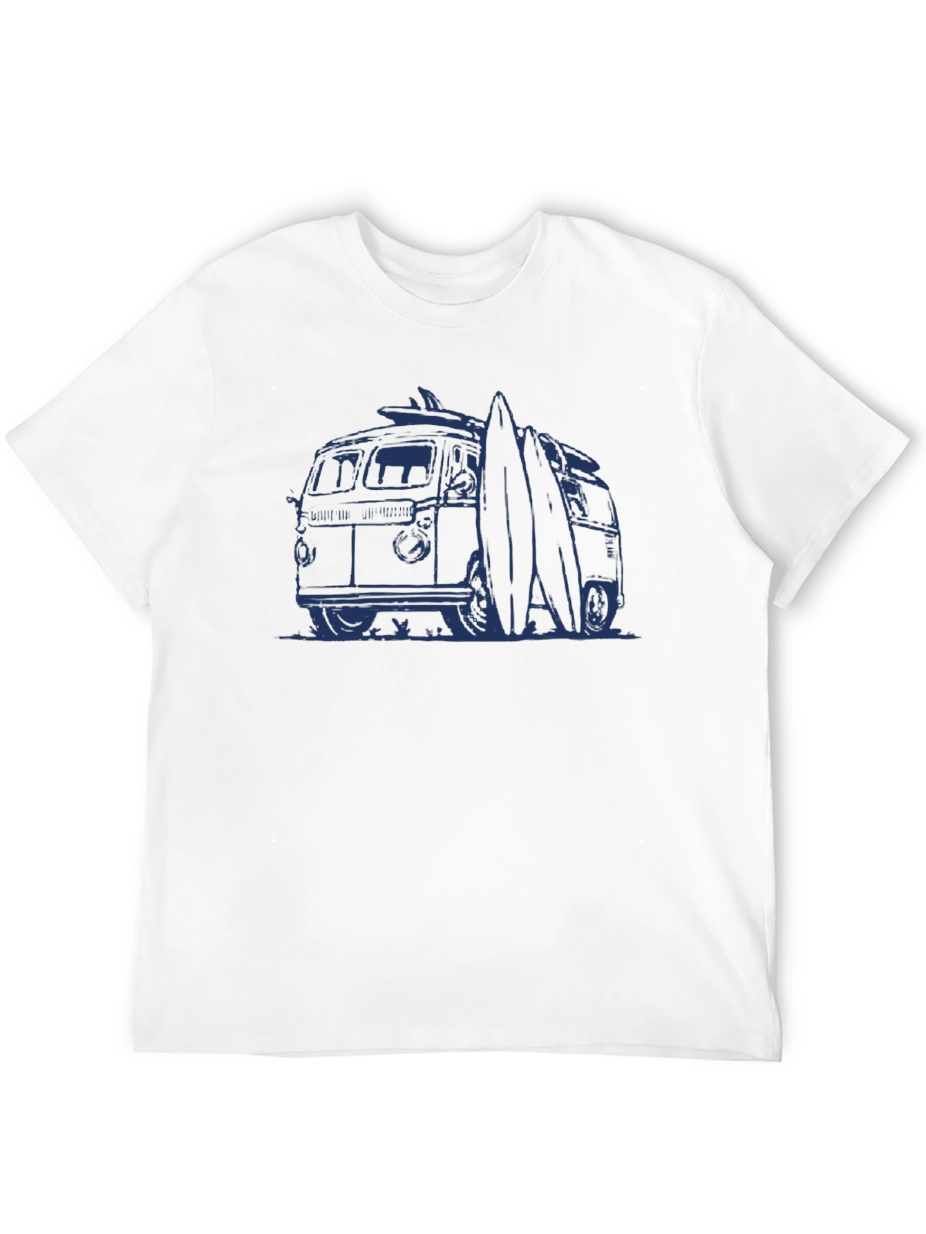 Surf Van Graphic Tee - Black Cotton T-Shirt