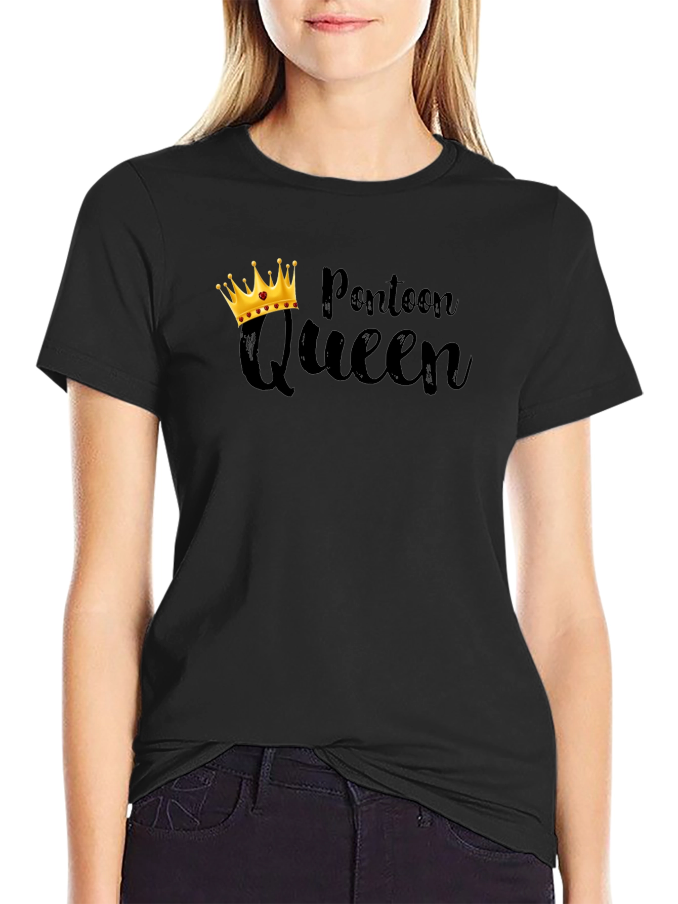 Pontoon Queen Black T-Shirt