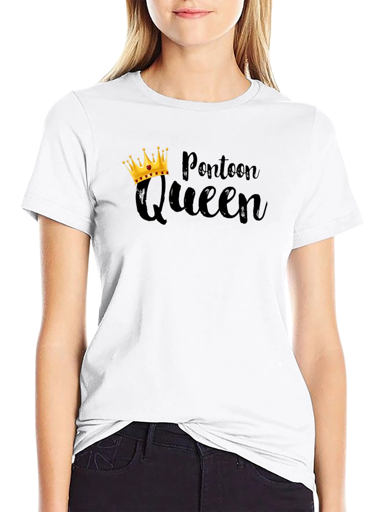 Pontoon Queen Black T-Shirt